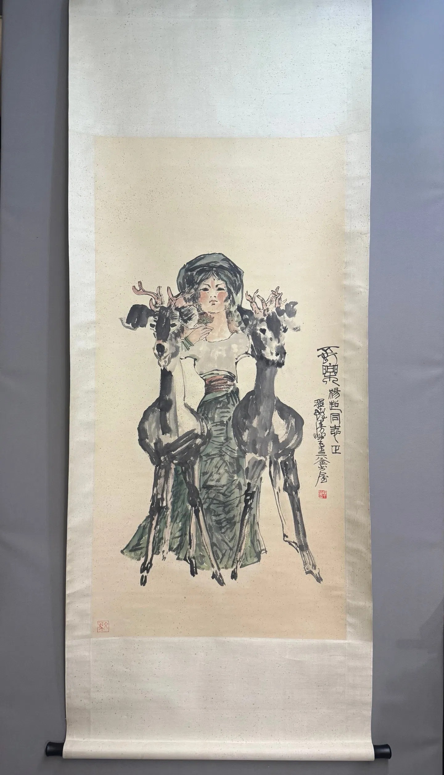 A figure painting by Cheng Shifa