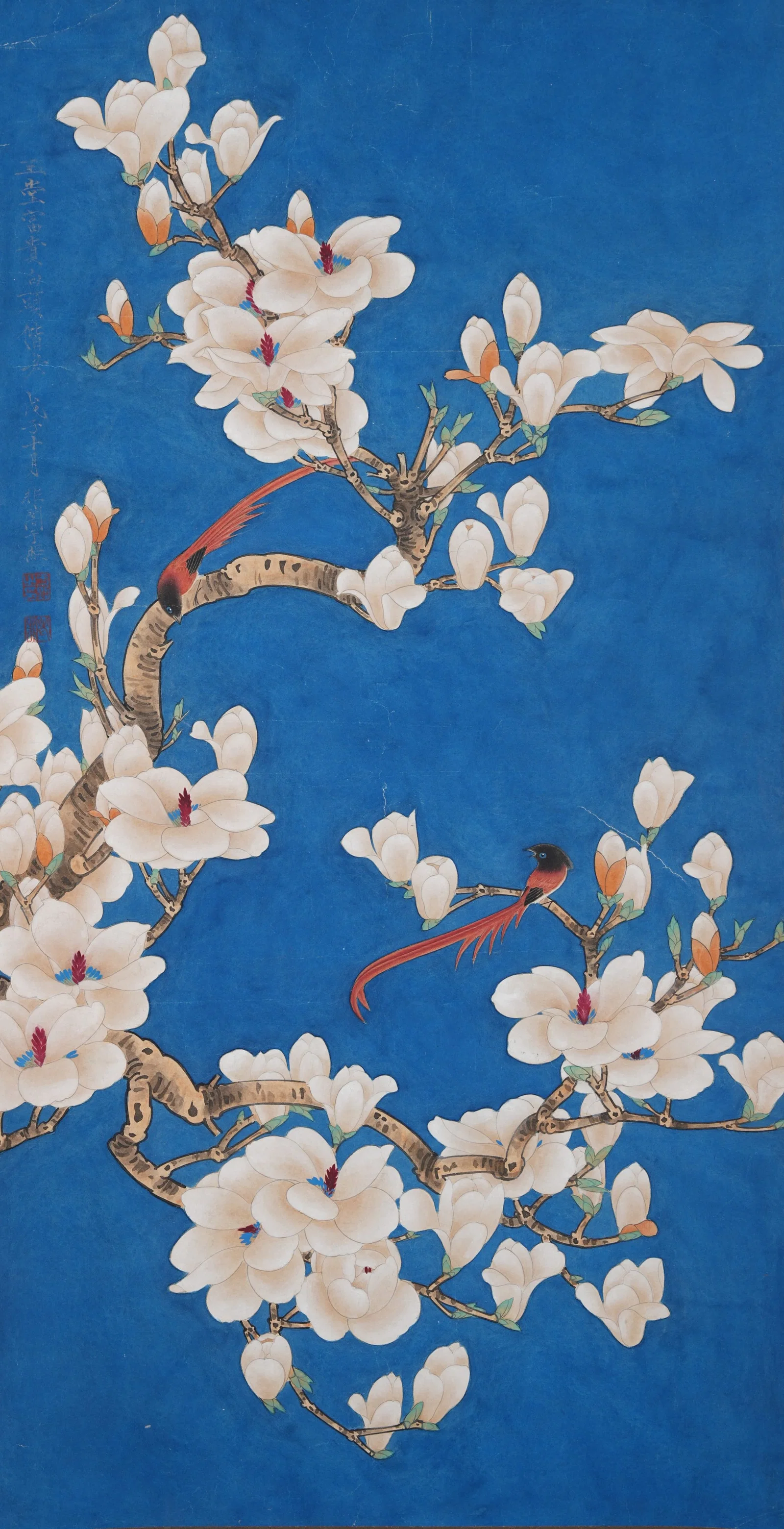 A FLOWER-AND-BIRD PAINTING ON PAPER BY YU FEI'AN.於非闇