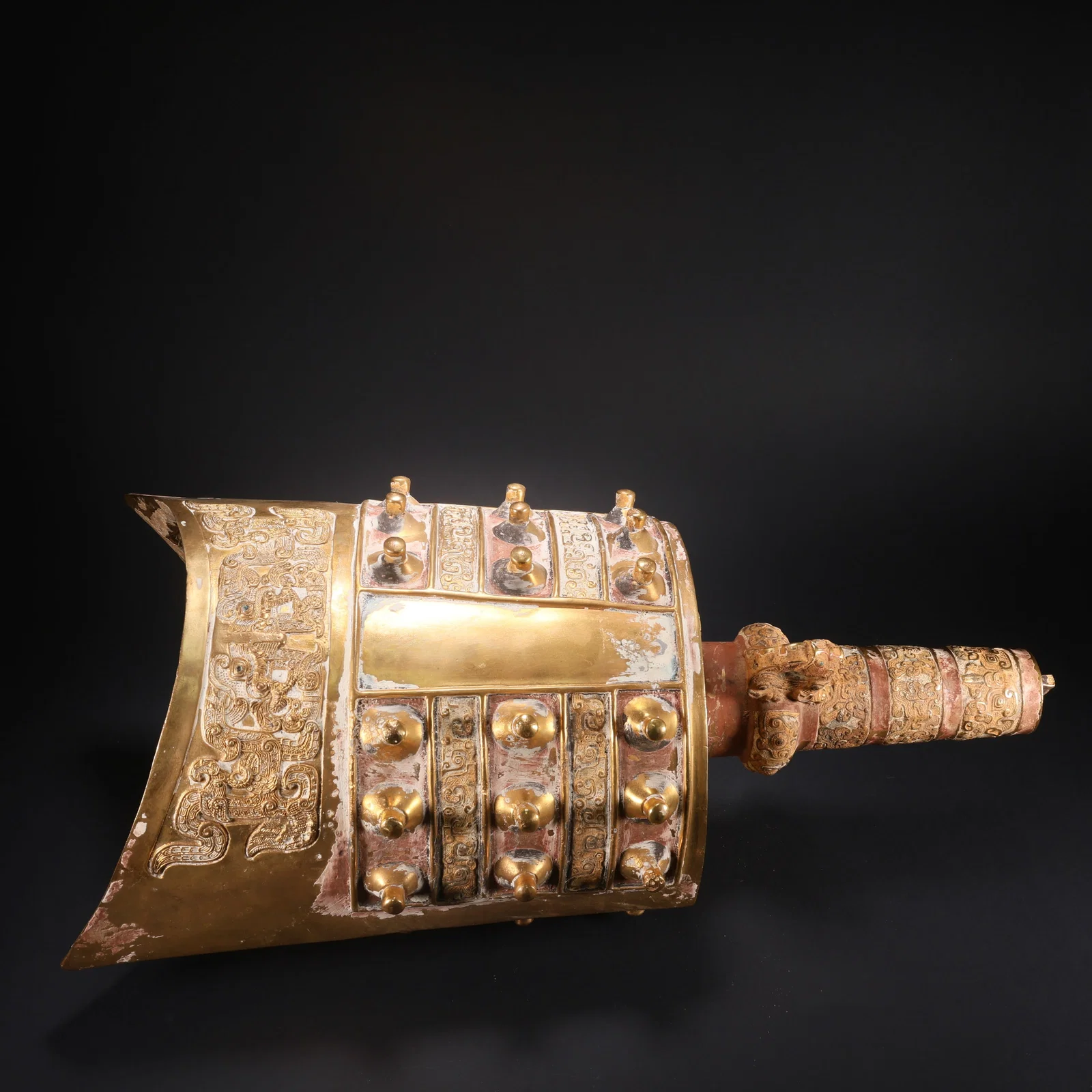 A GILT BRONZE BIANZHONG (CHIME BELLS)