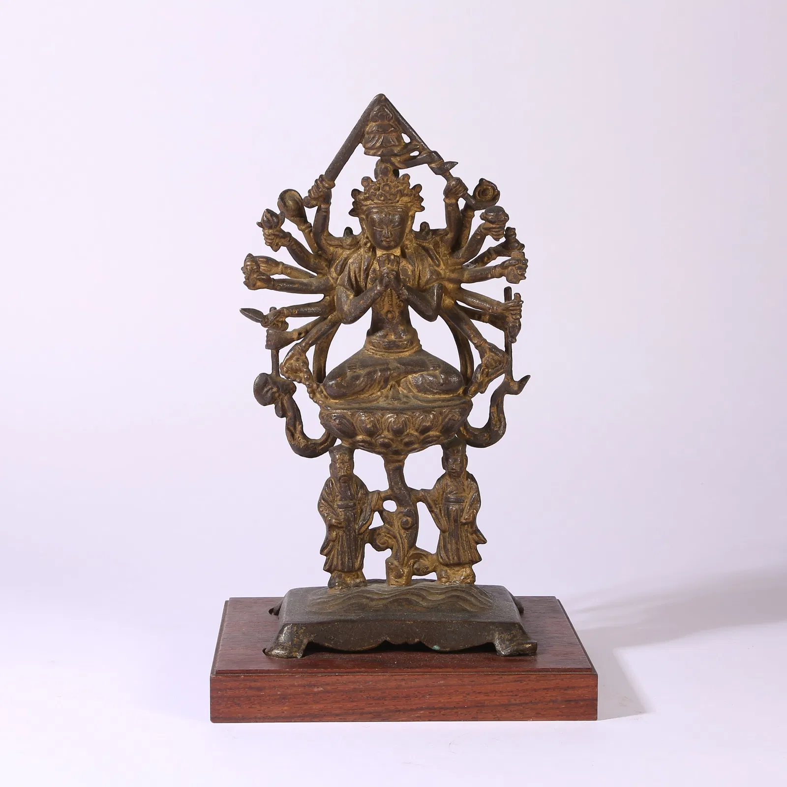 A GILT-BRONZE FIGURE OF CUNDI BODHISATTVA