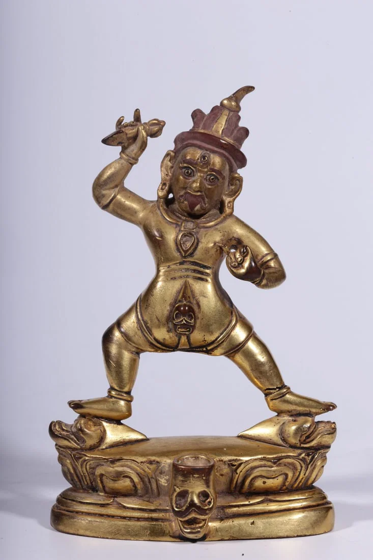 A Gilt Bronze Vajrapani Statue