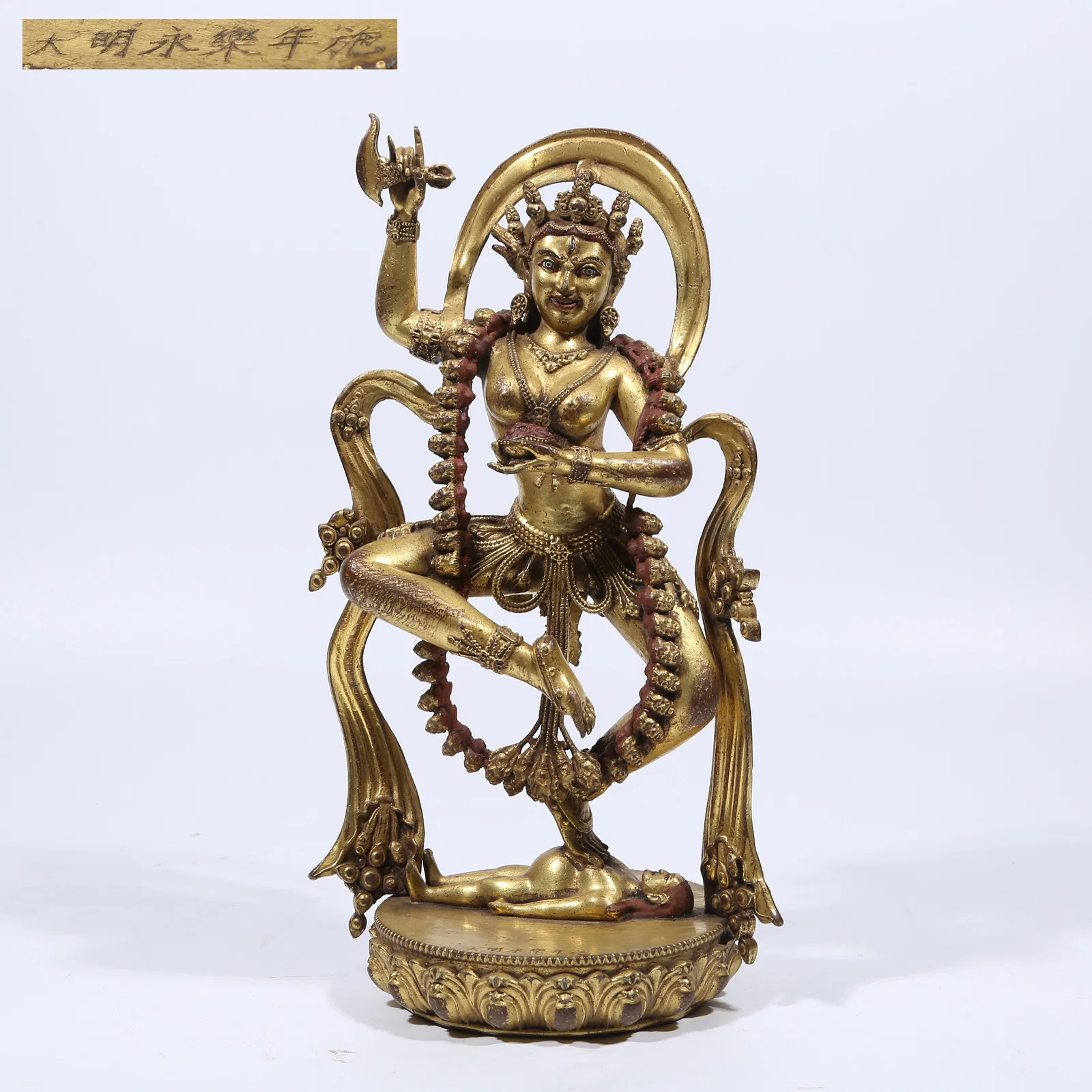 A GILT BRONZE VAJRAVARAHI STATUE
