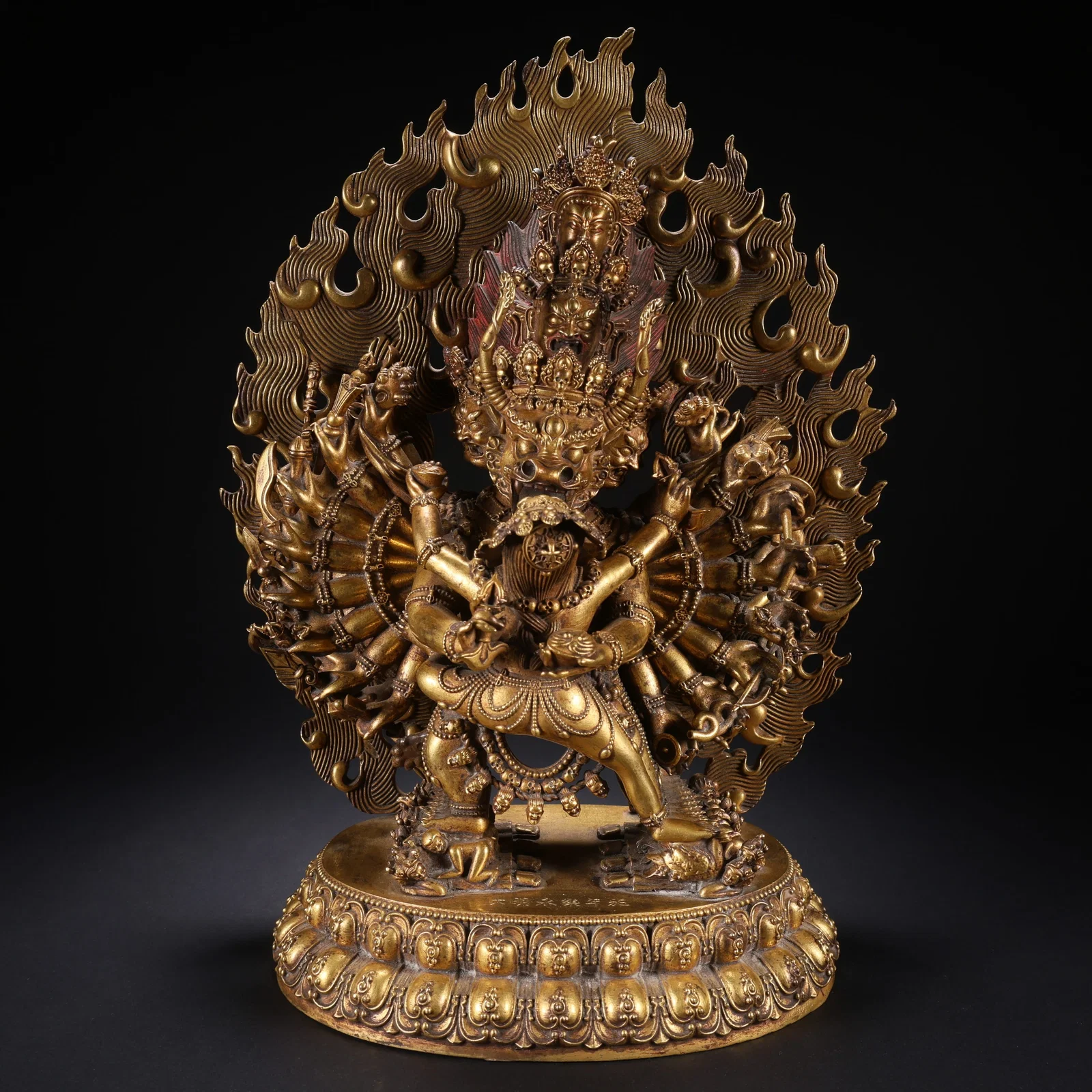 A GILT-COPPER MAHAVIDYA VAJRA FIGURE