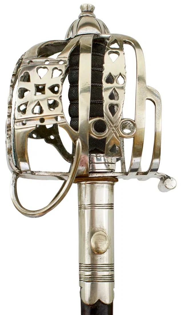 A GOOD CHILD'S SCOTTISH BASKET HILT SWORD,