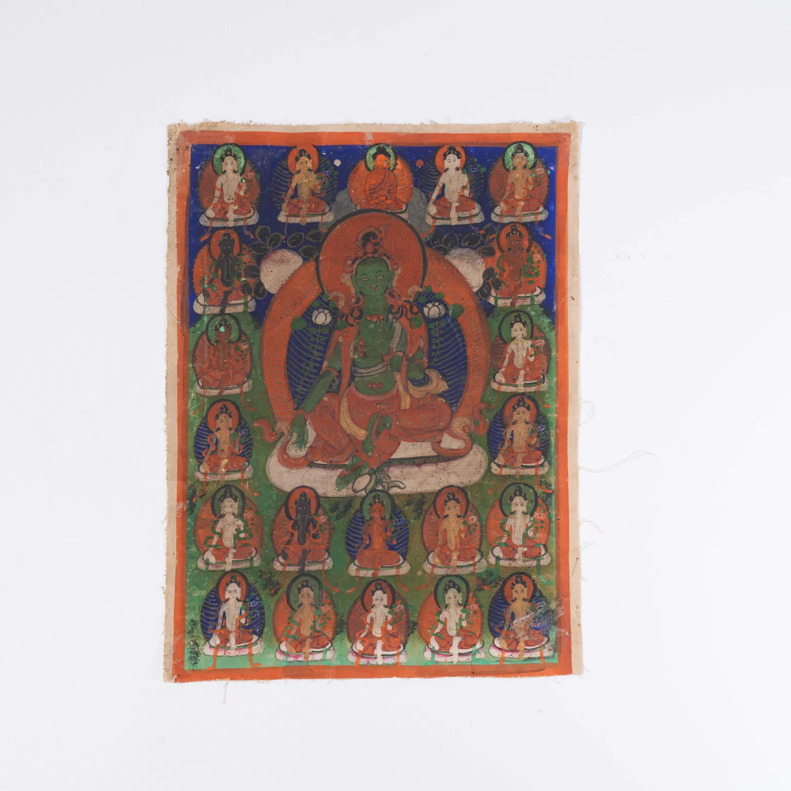 A GREEN TARA THANGKA