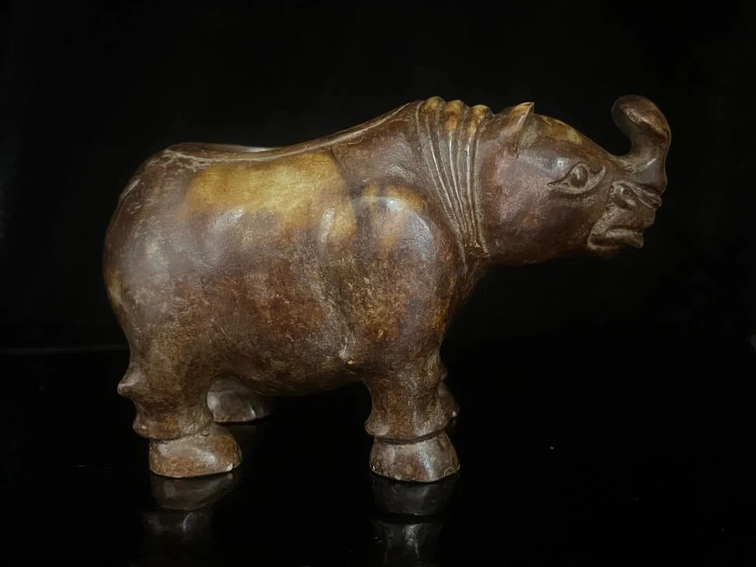 A Han Dynasty jade cow beast