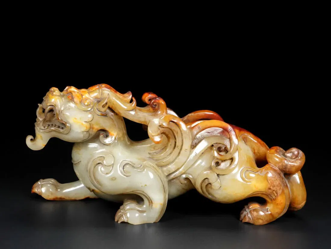 A Han Dynasty jade Pixiu jade beast