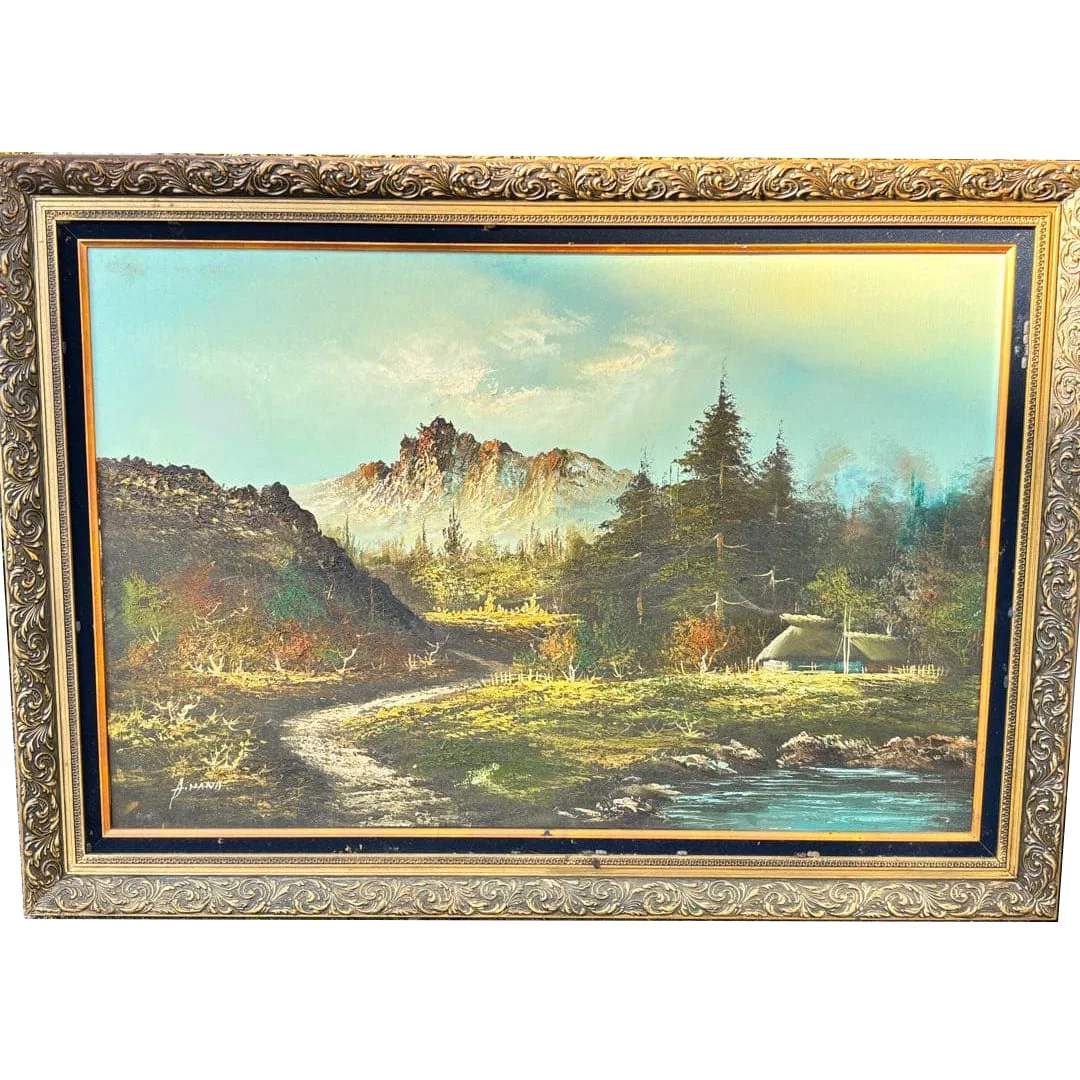 A. HANDA Landscape Oil Painting