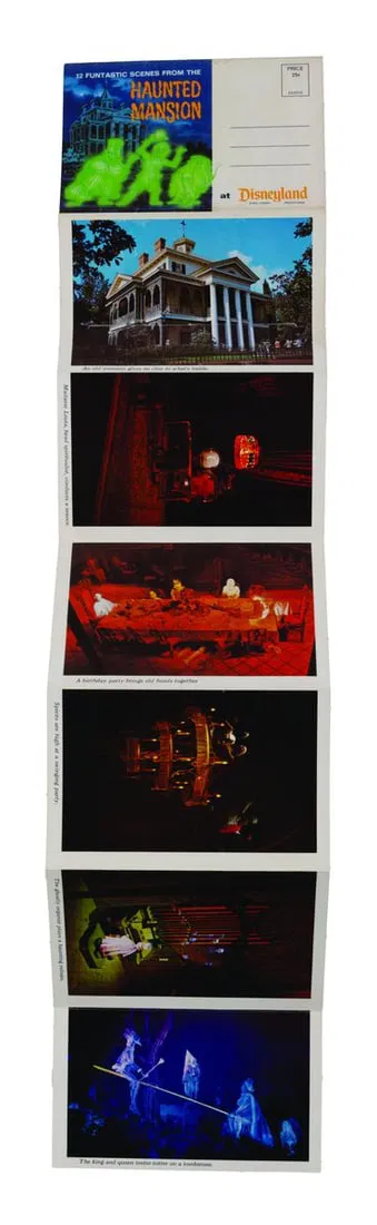 A Haunted Mansion Funtastic Scenes Postcard Set.