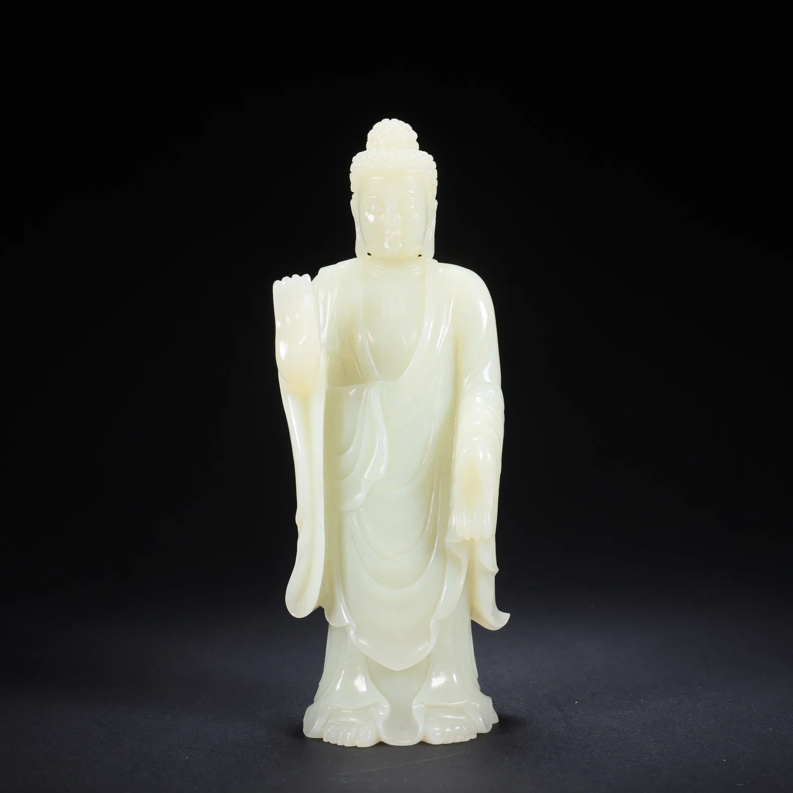 A HETIAN JADE BUDDHA