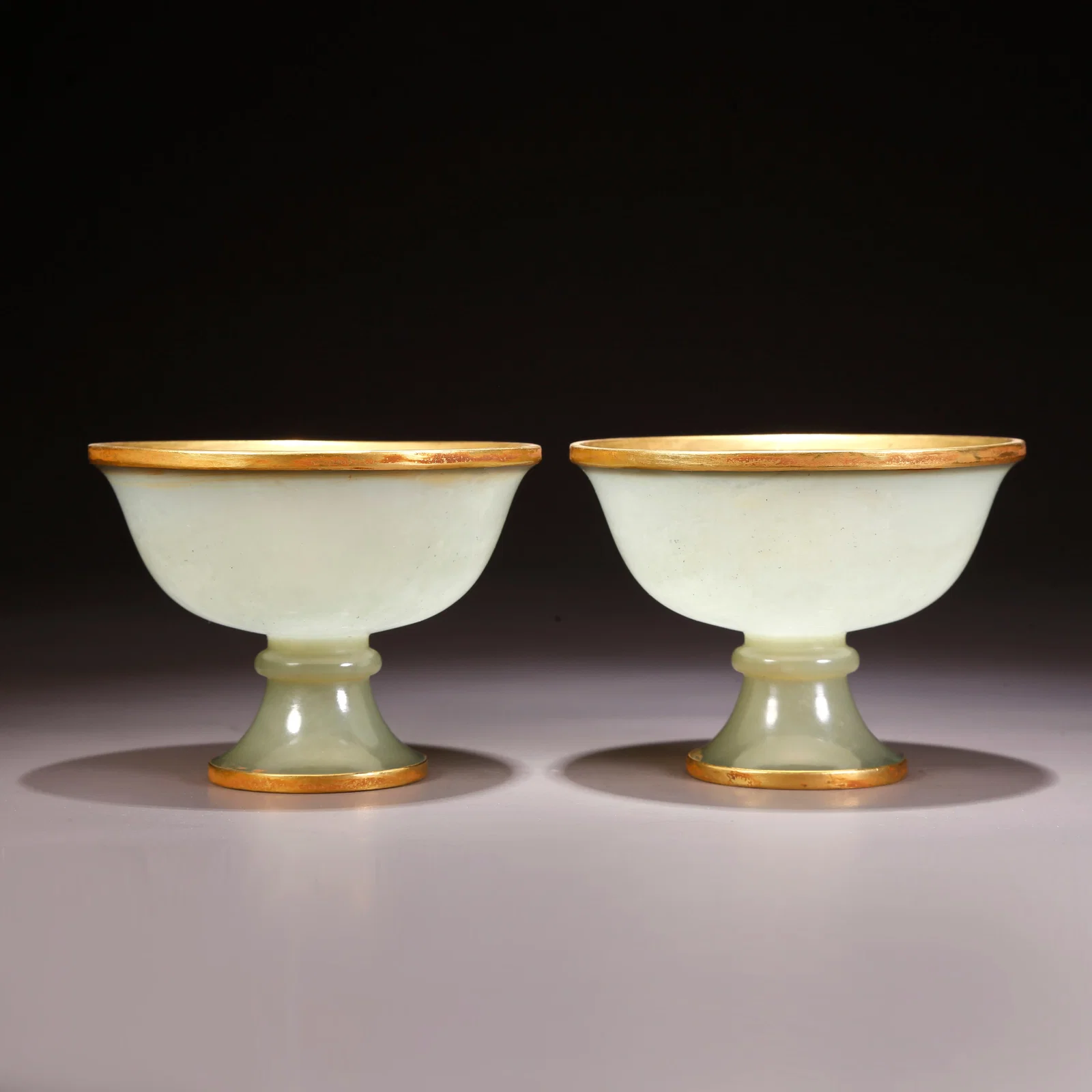 A HETIAN JADE CUPS (PAIR)