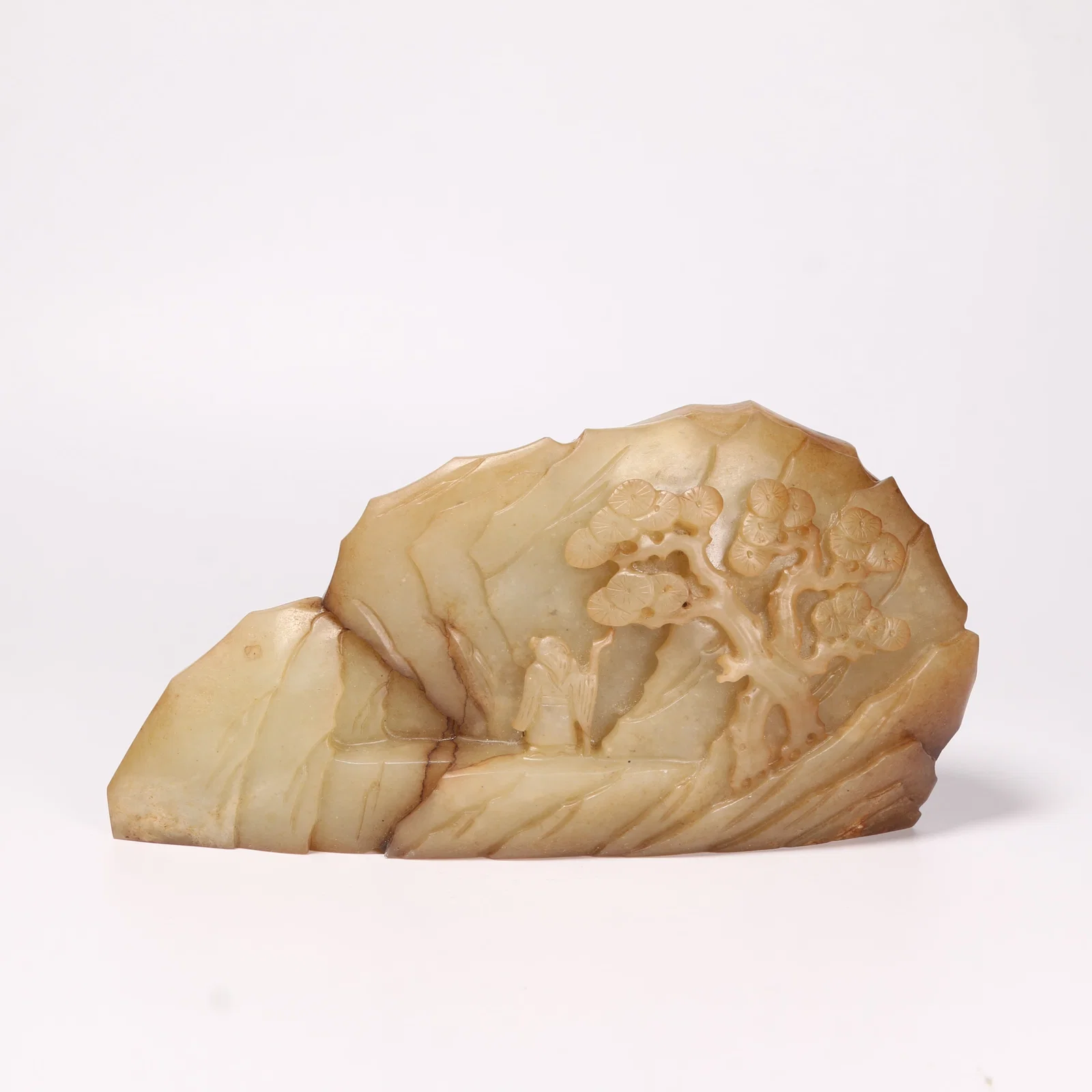 A HETIAN JADE MOUNTAIN BOULDER CARVING