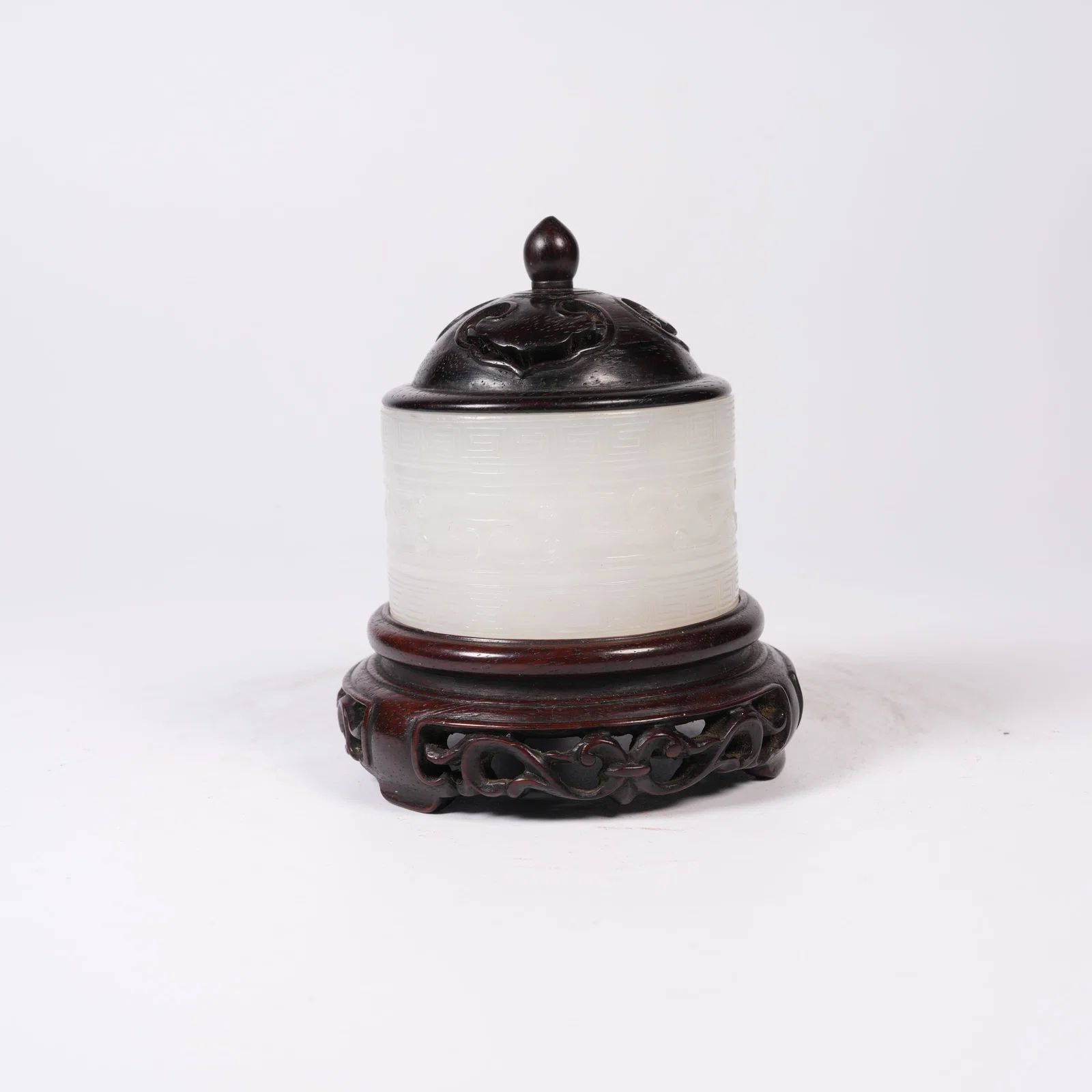 A HETIAN WHITE JADE INCENSE BURNER