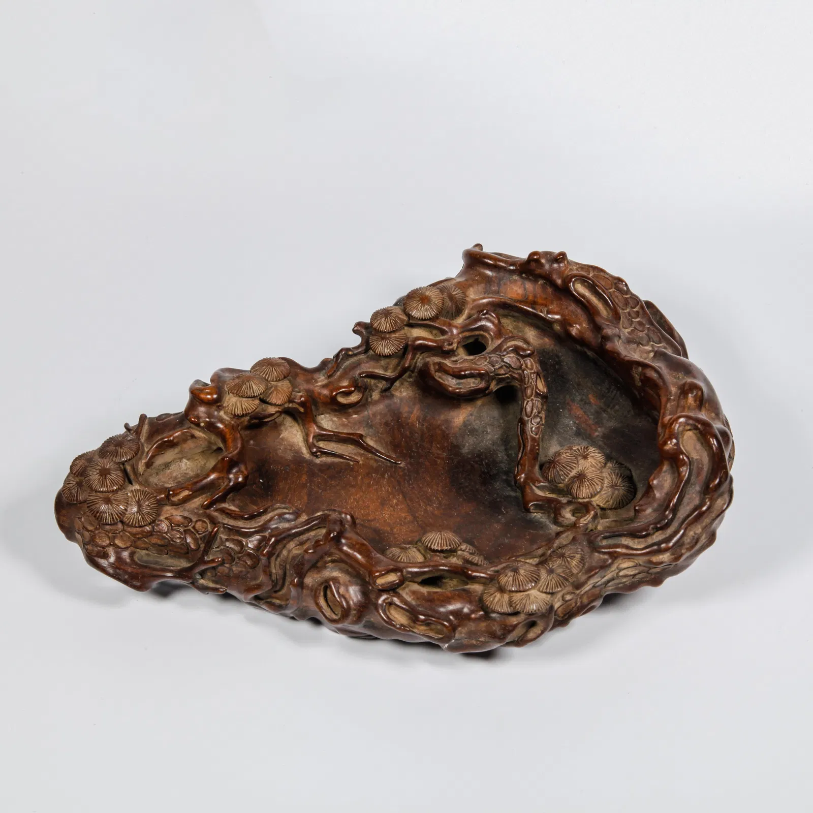 A HUANGHUALI WOOD CARVED WASH