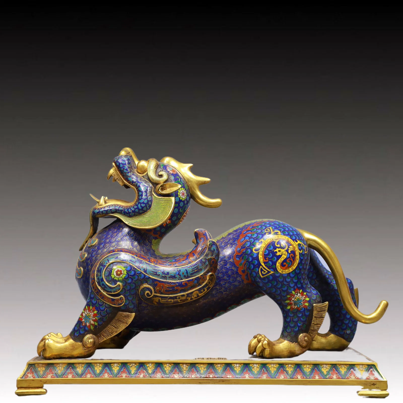 A Huge Cloisonne Auspicious Beast Ornament