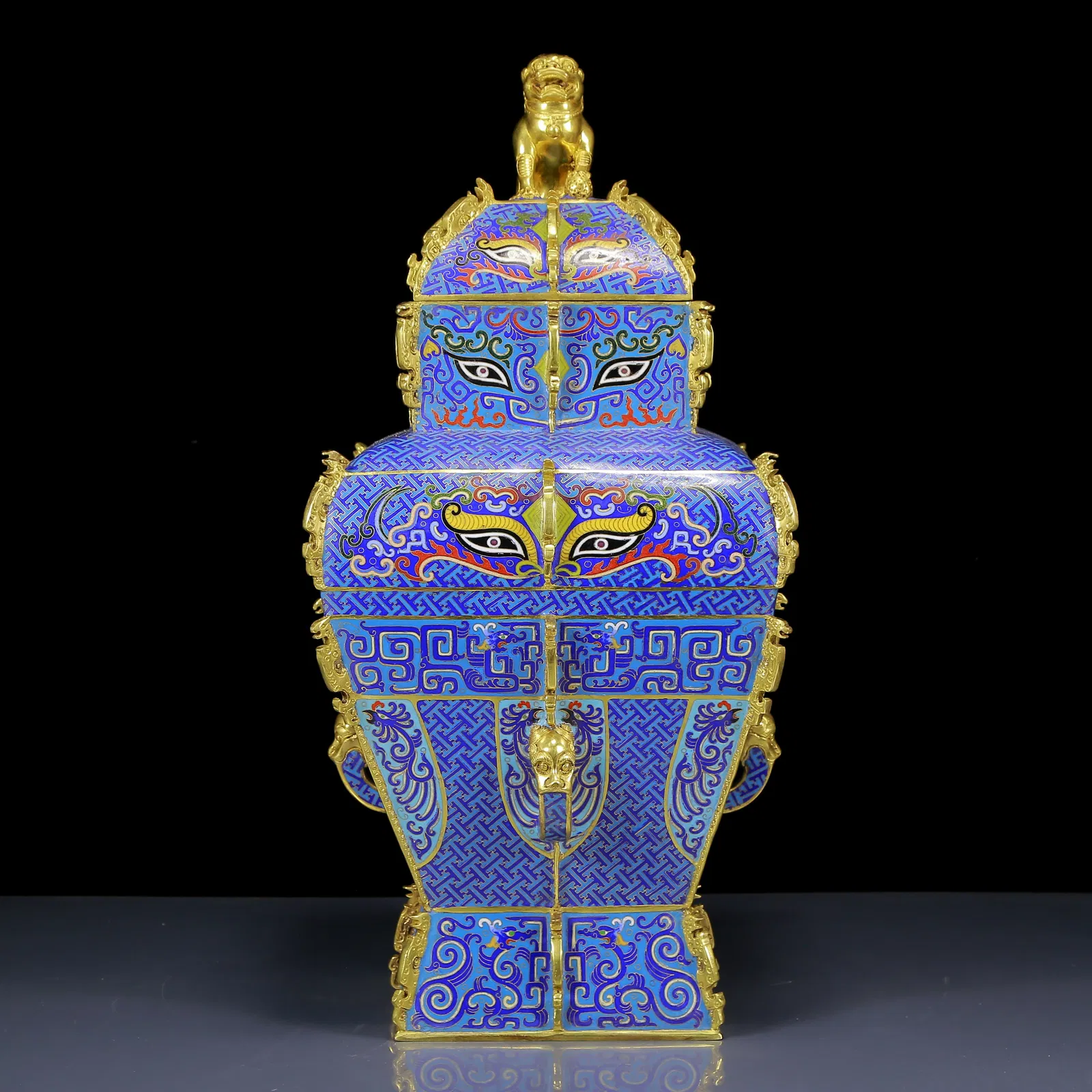 A Huge Cloisonne Beast-Face Pattern Bottle