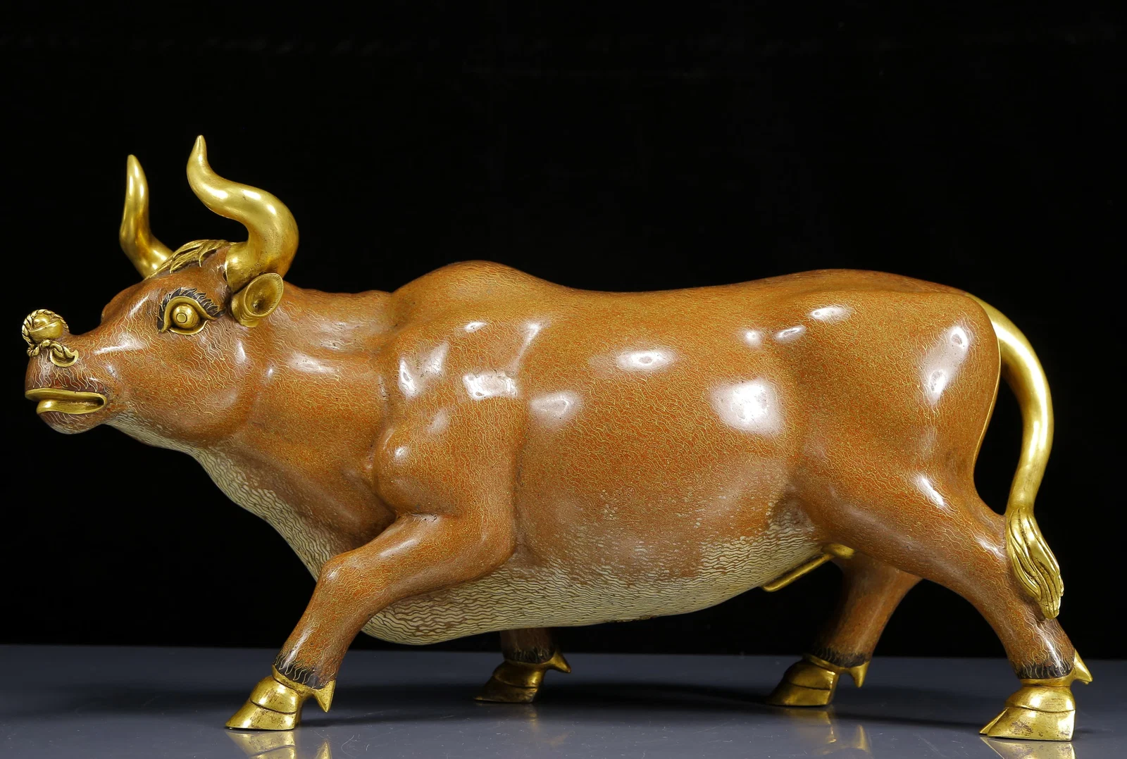 A Huge Cloisonne Buffalo Ornament