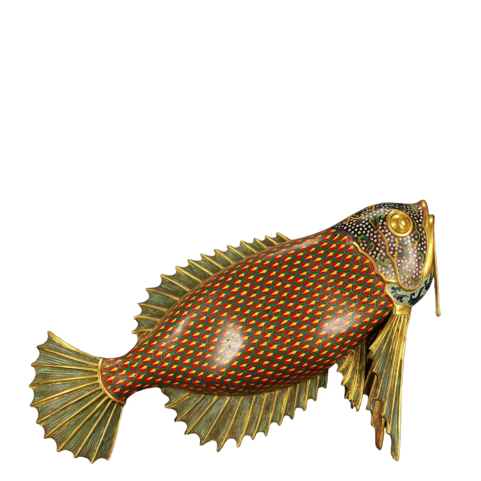 A Huge Cloisonne Fish Ornament