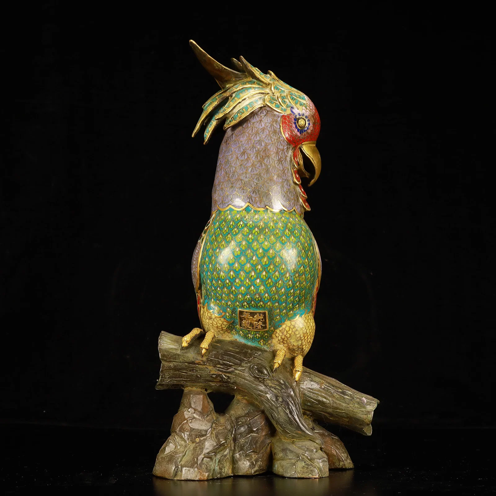 A Huge Cloisonne Parrot Ornament