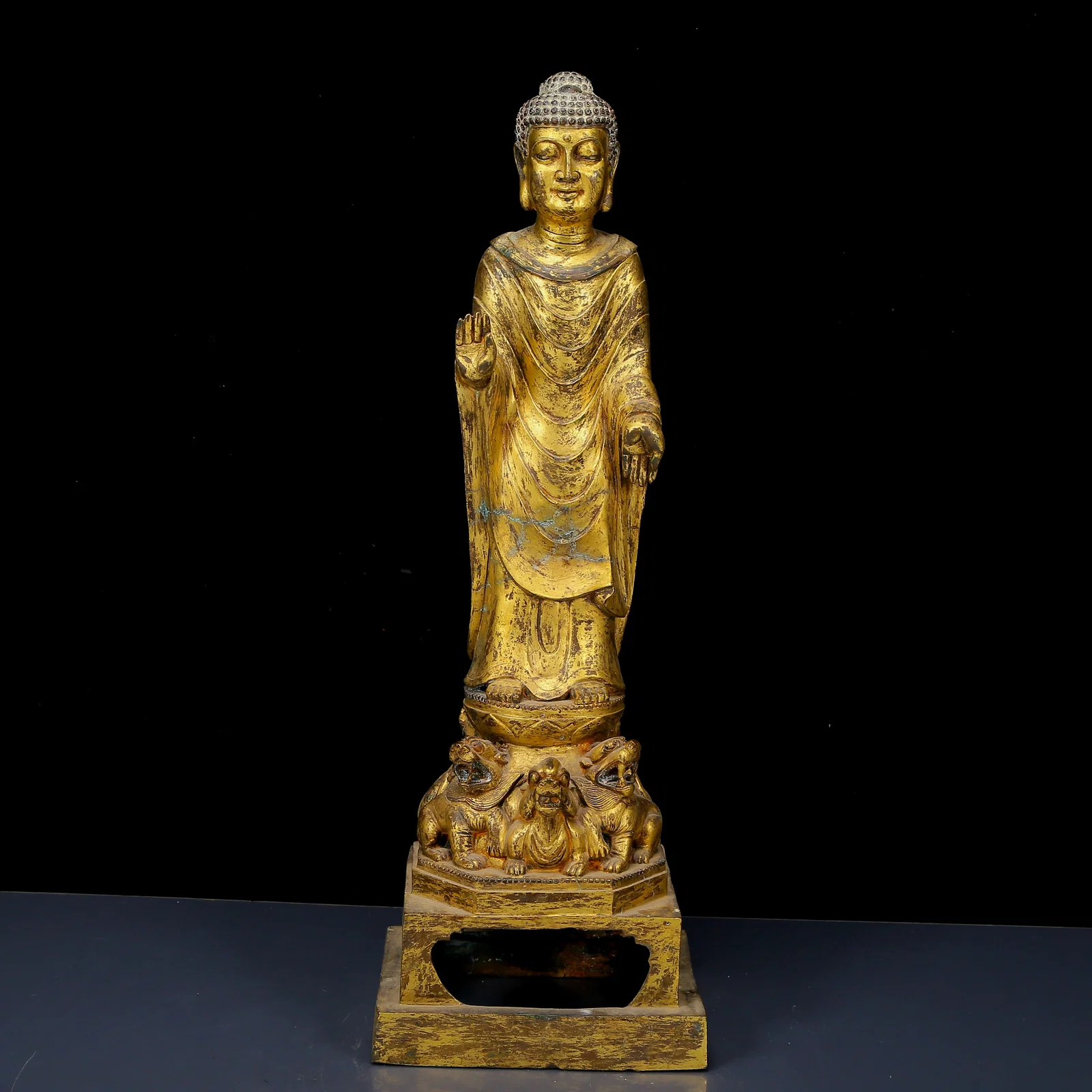 A Huge Gilt Bronze Statue of Sakyamuni
