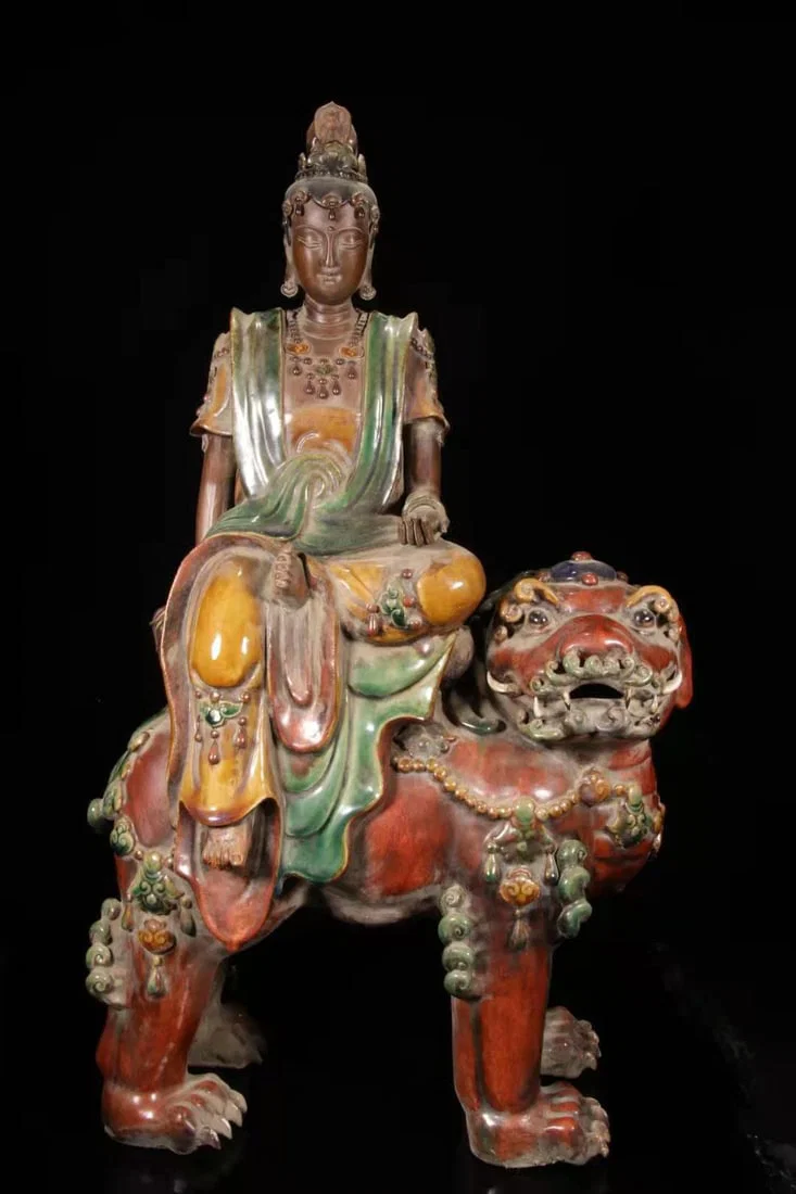 A Huge Shiwan yao Statue of Manjusri