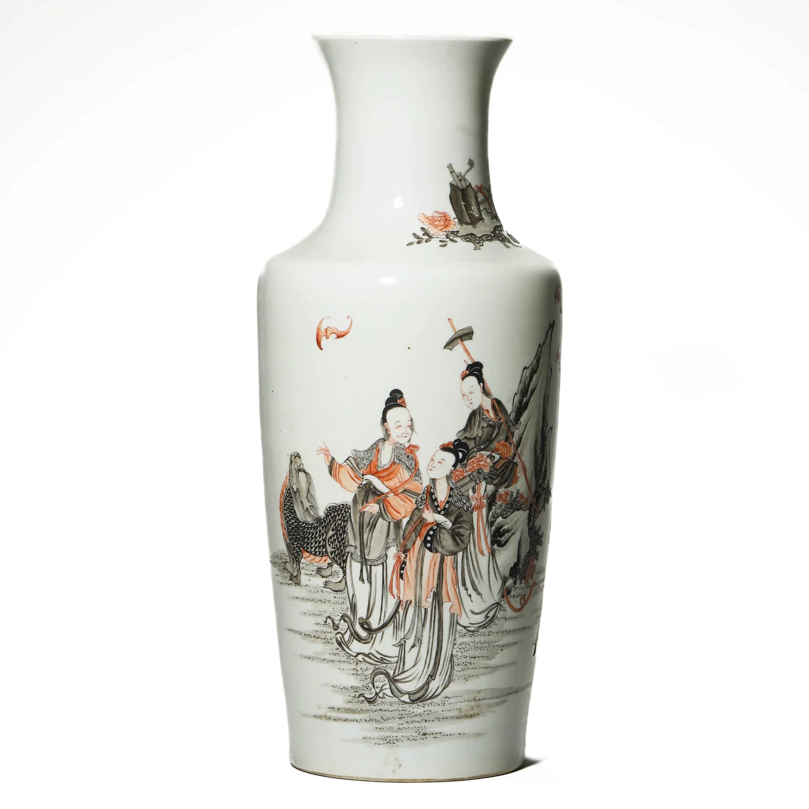 A INK-DECORATED “MAGU?? VASE.