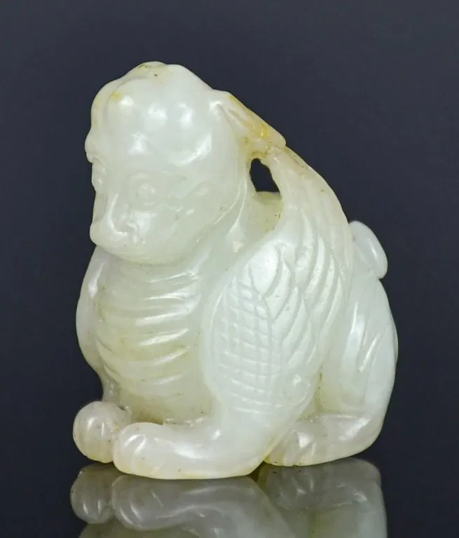 A Jade Carved Mythical Beast Qing