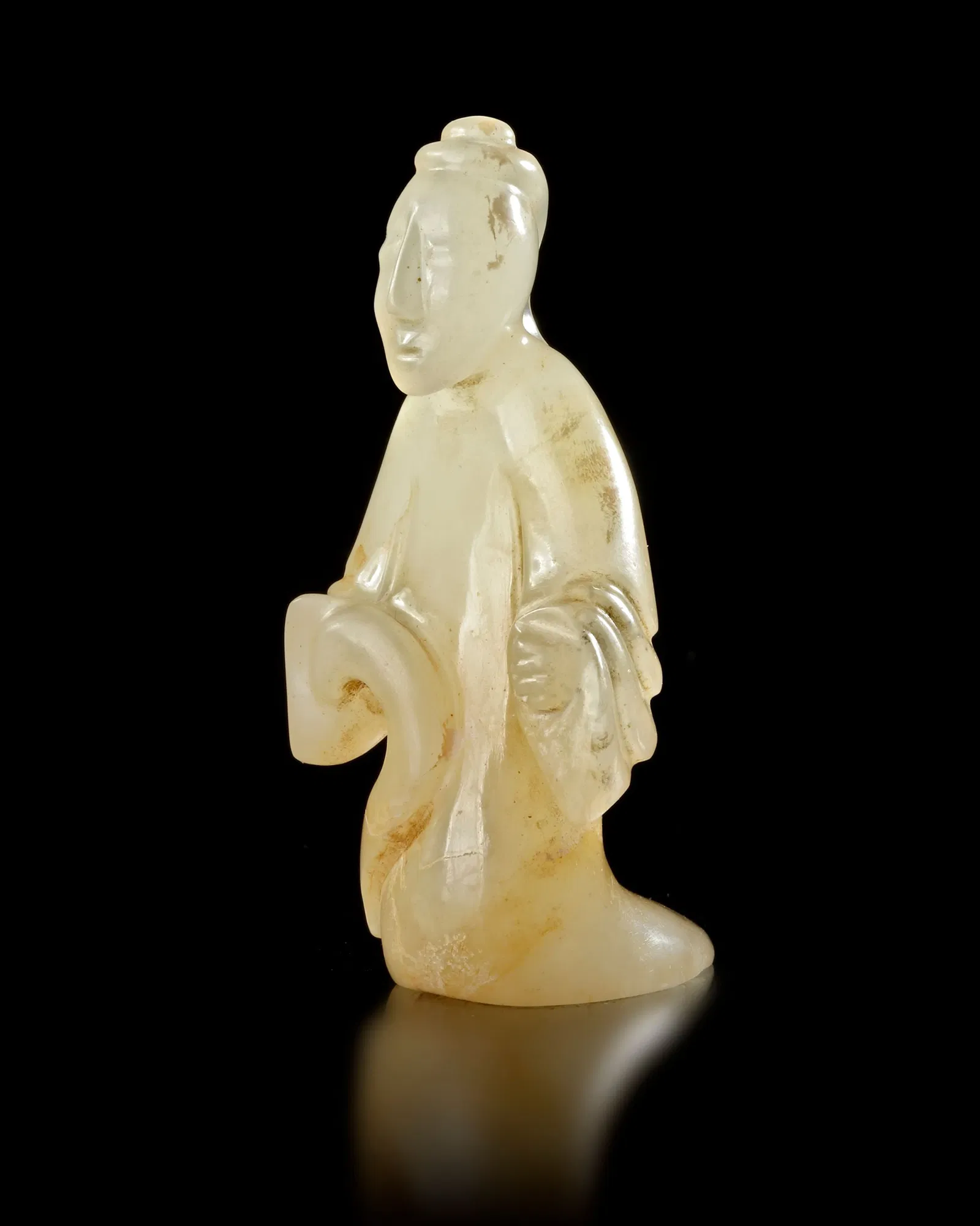 A JADE LADY FIGURE, CHINA, HAN DYNASTY (206 BC â€“ 220 AD)