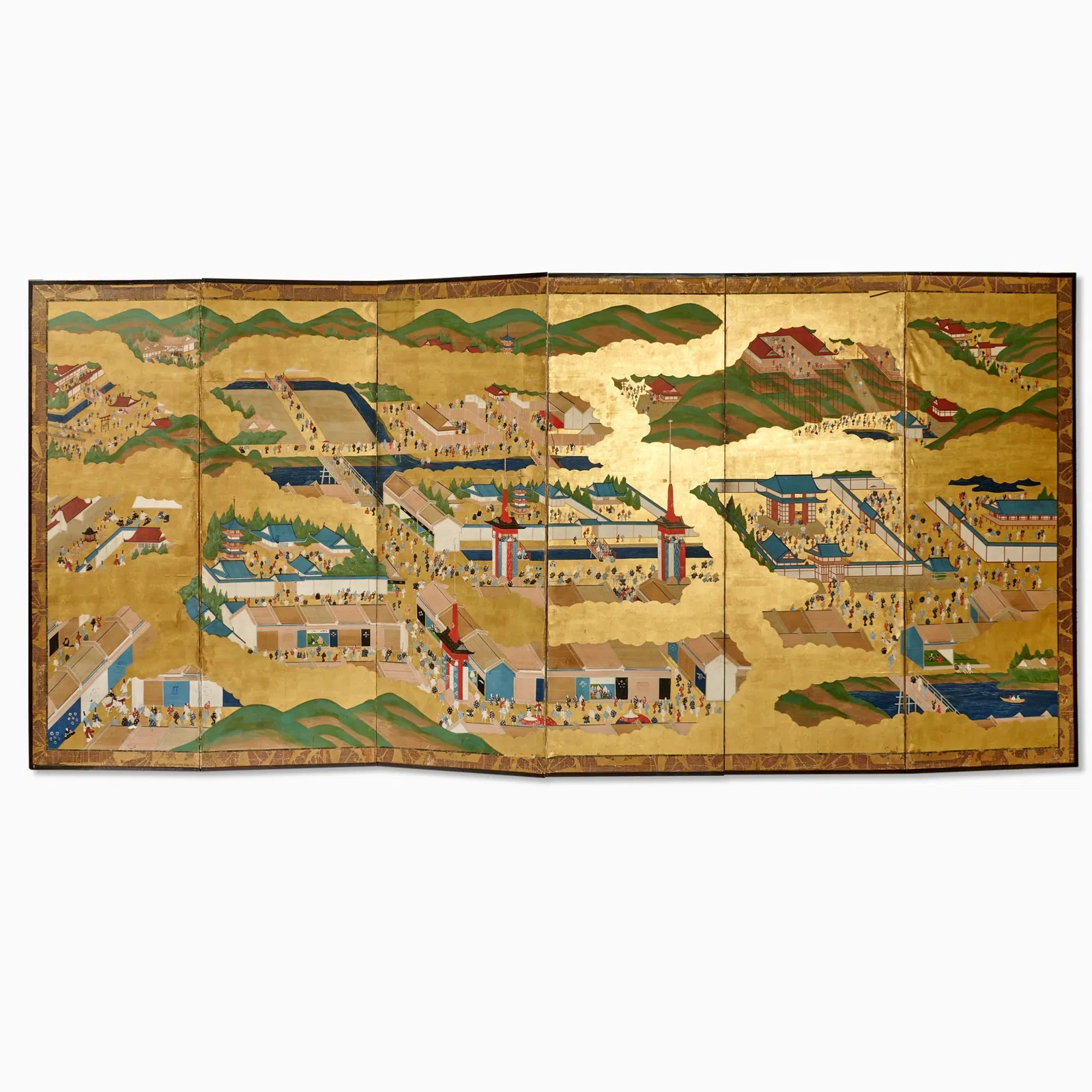 A Japanese Kano School Six-Fold Screen Edo Period, 19th century