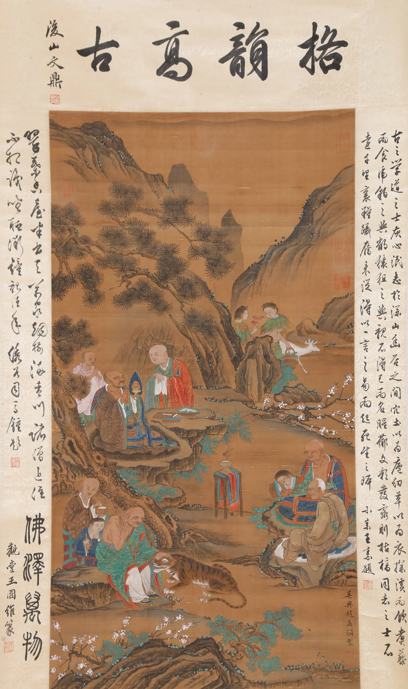 A LANDSCAPE PAINTING ON SILK BY ZHAO MENGFU.趙孟頫