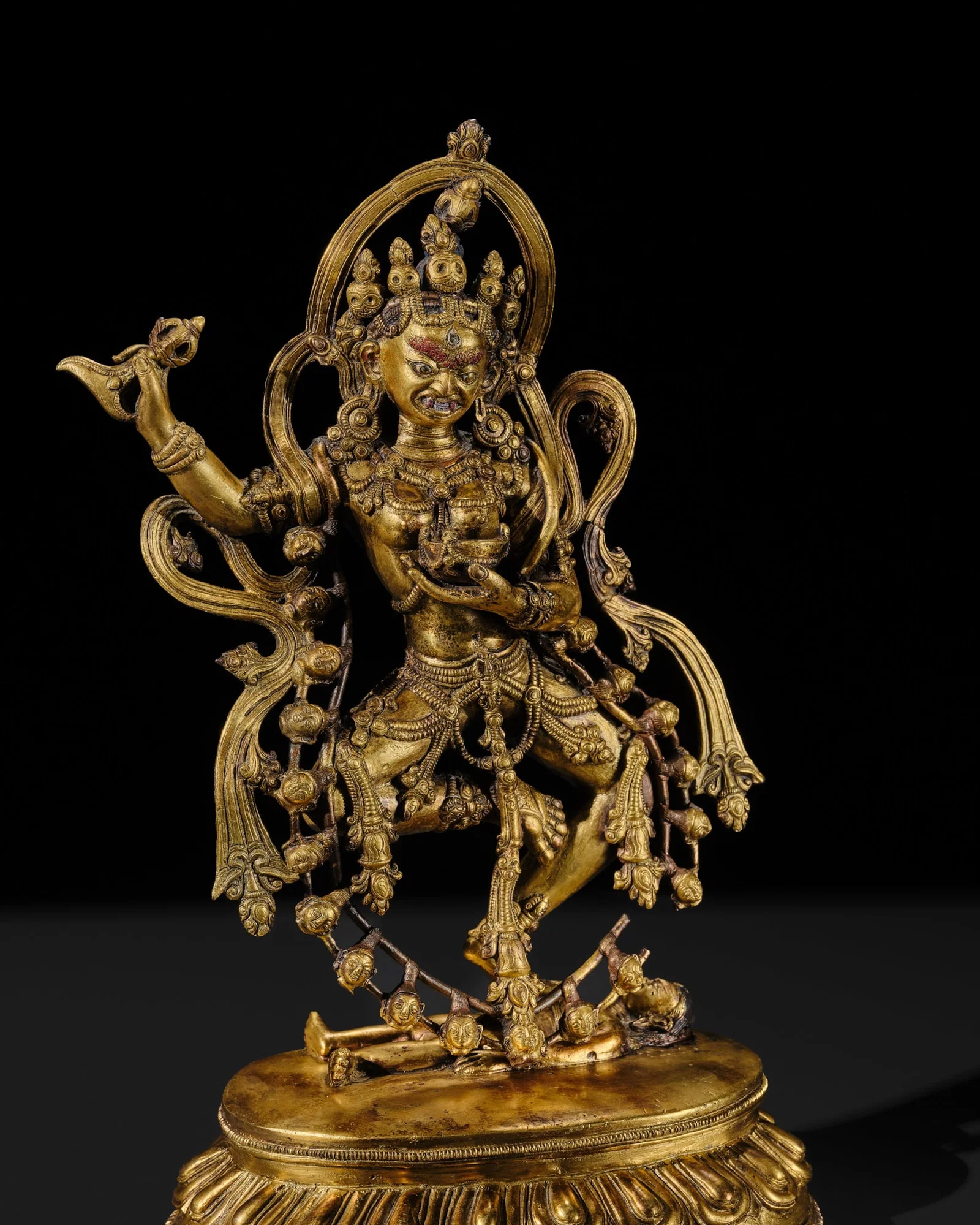 A LARGE AND IMPRESSIVE GILT-BRONZE FIGURE OF VAJRAVARAHI, NEPAL, 18TH CENTURY