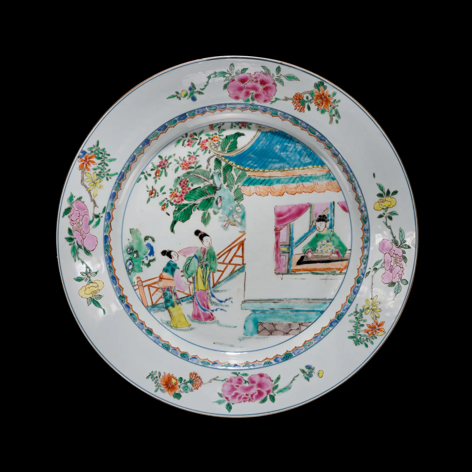 A LARGE FAMILLE ROSE 'ROMANCE OF THE WESTERN CHAMBER' DISH, YONGZHENG PERIOD