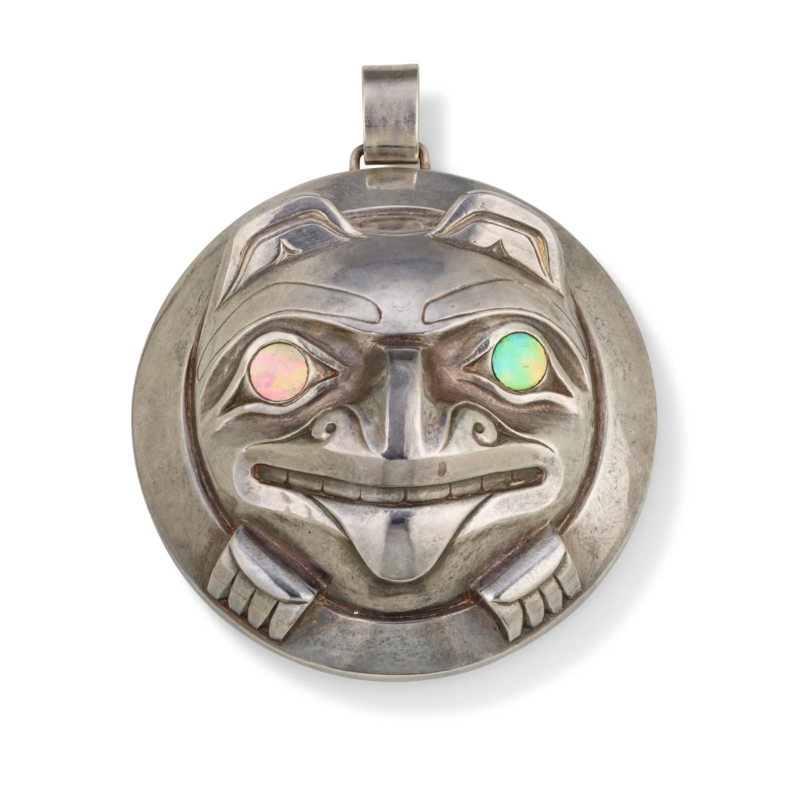 A Larry Rosso silver bear-motif pendant