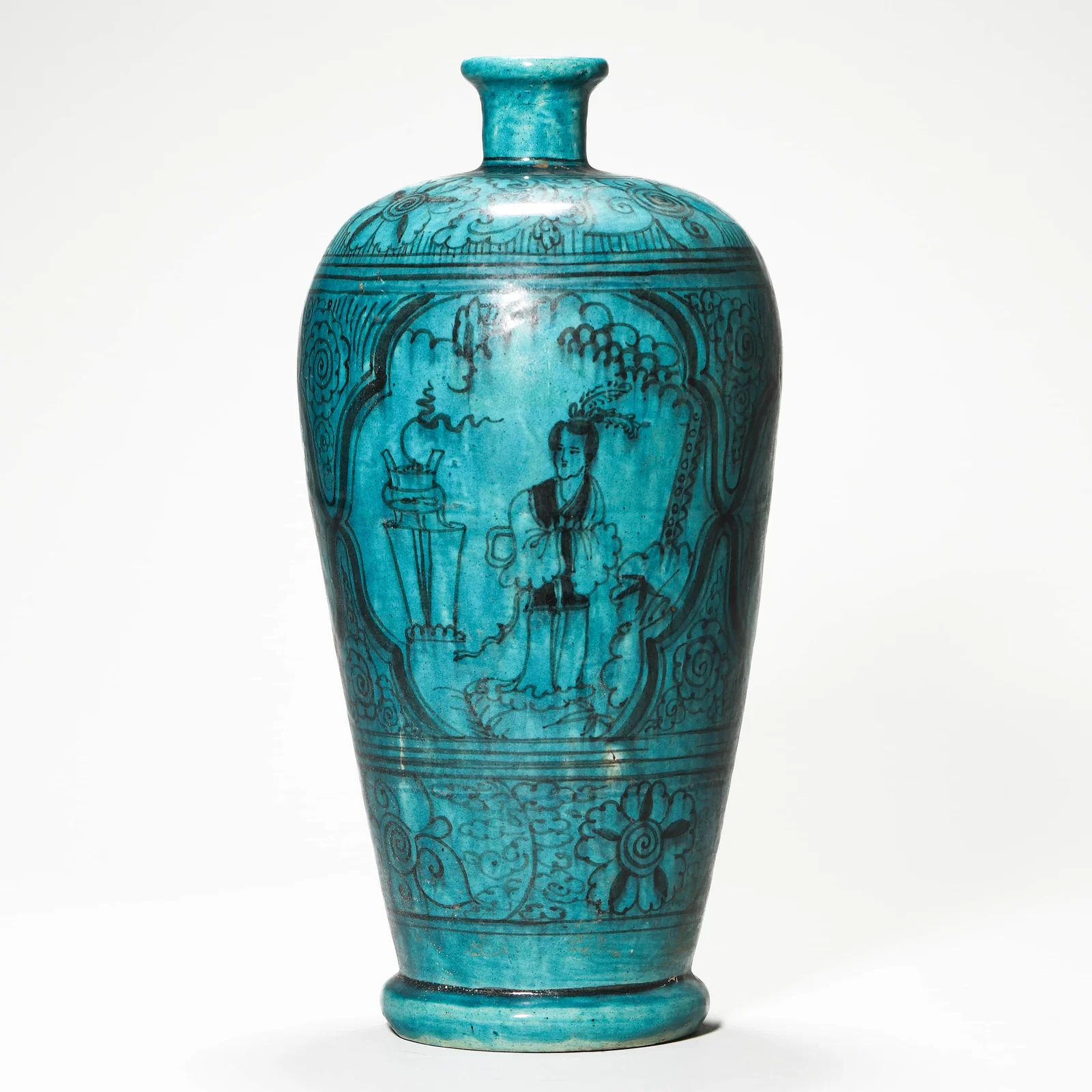 A MALACHITE-GLAZED MEIPING.