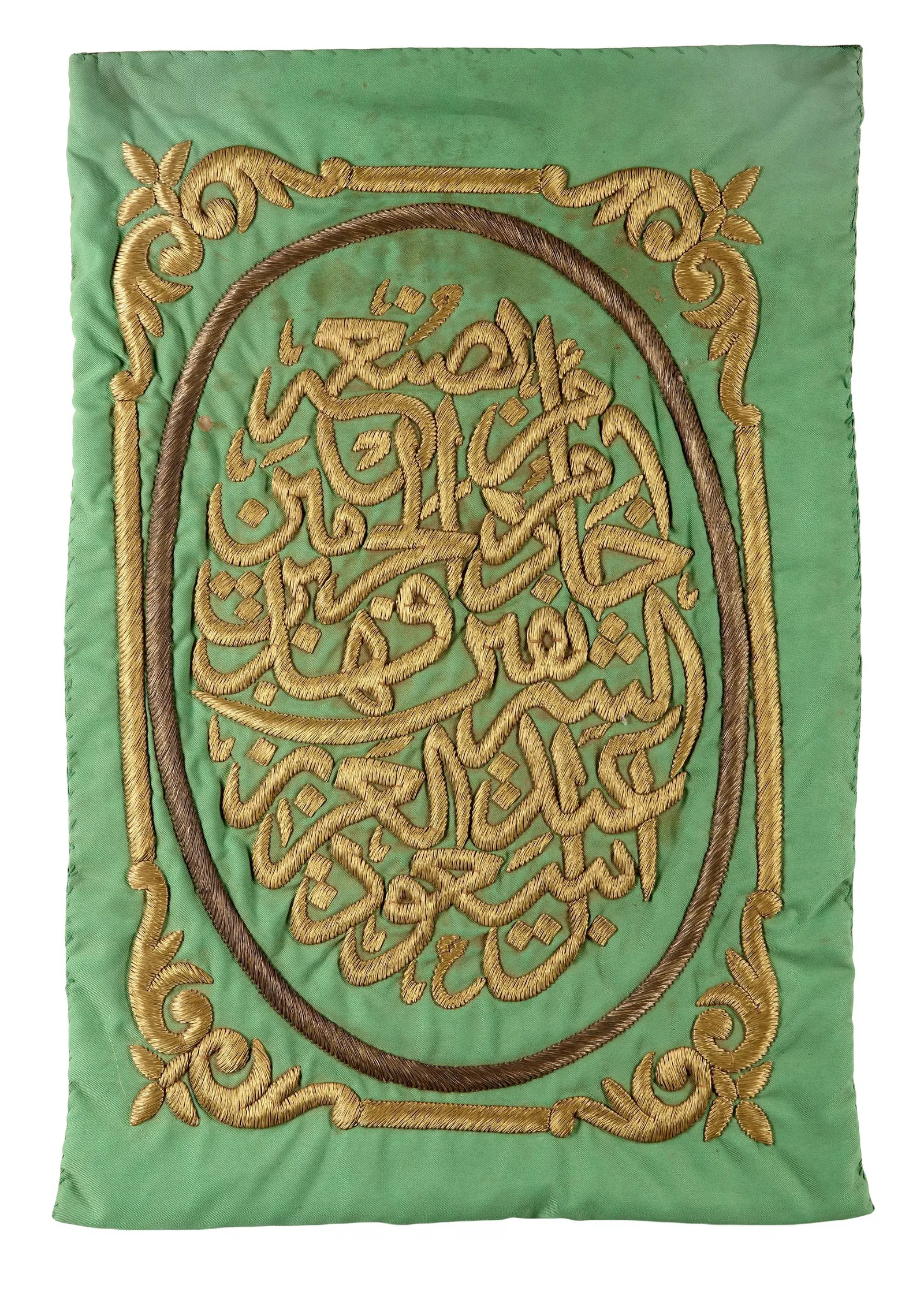 A METAL-THREAD EMBROIDERED KA'BA KEY BAG, SAUDI ARABIA 20TH CENTURY