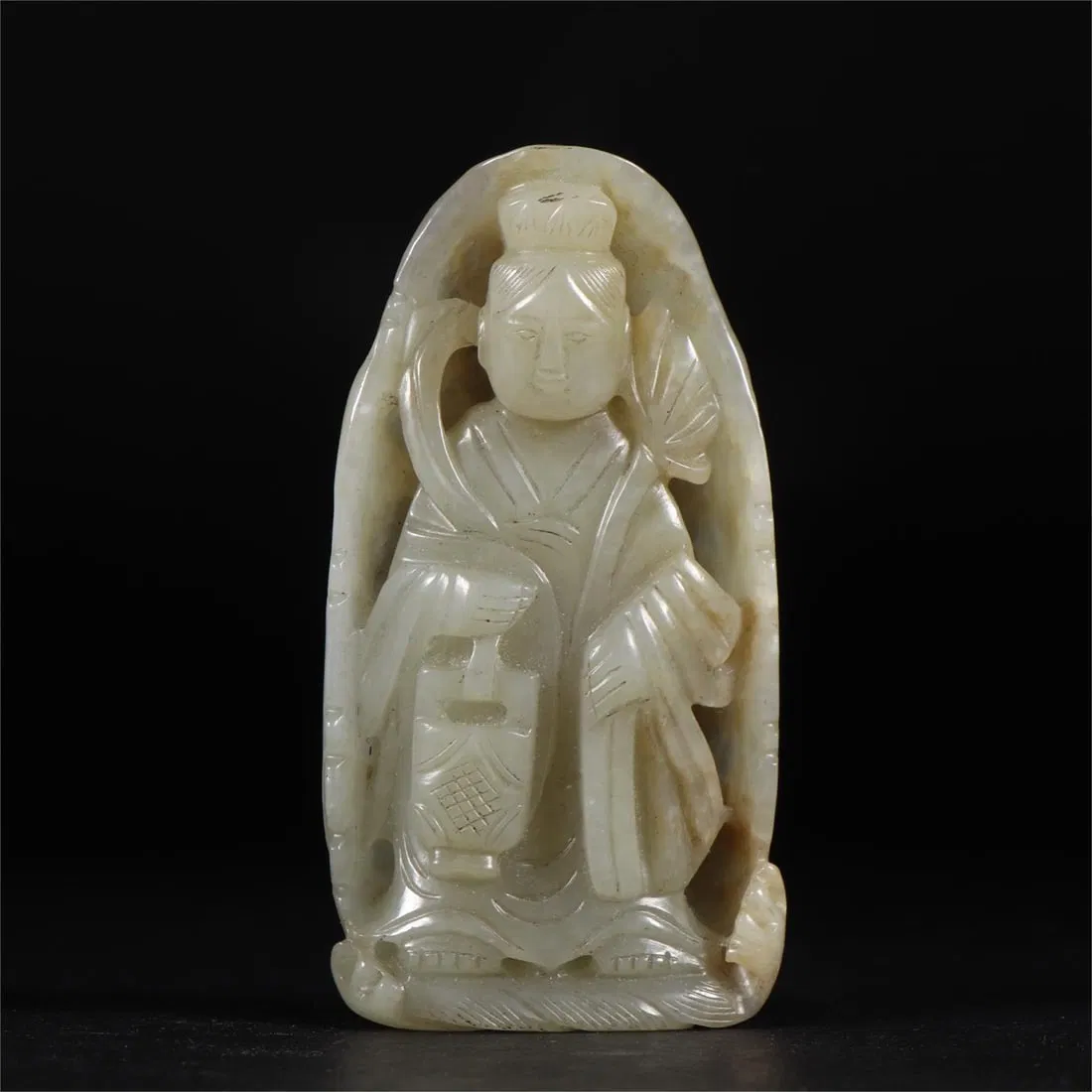 A Ming Dynasty Hetian jade seed material Magu birthday ornament