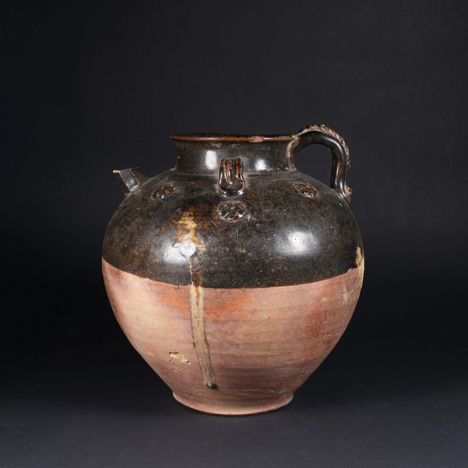 A OLD KILN LARGE EWER