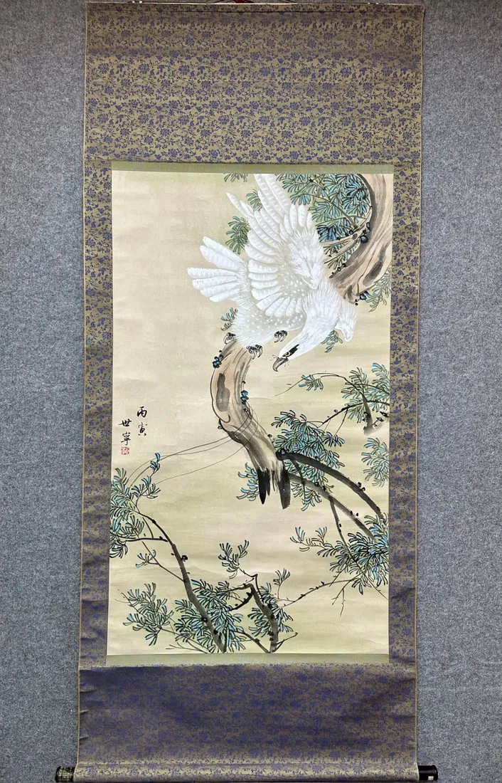 A painting of Lang Shining's White Eagle on paper