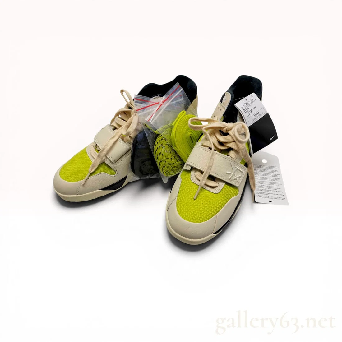 A Pair of Jordan x Travis Scott Jumpman Jack TR Bright Cactus Sneakers