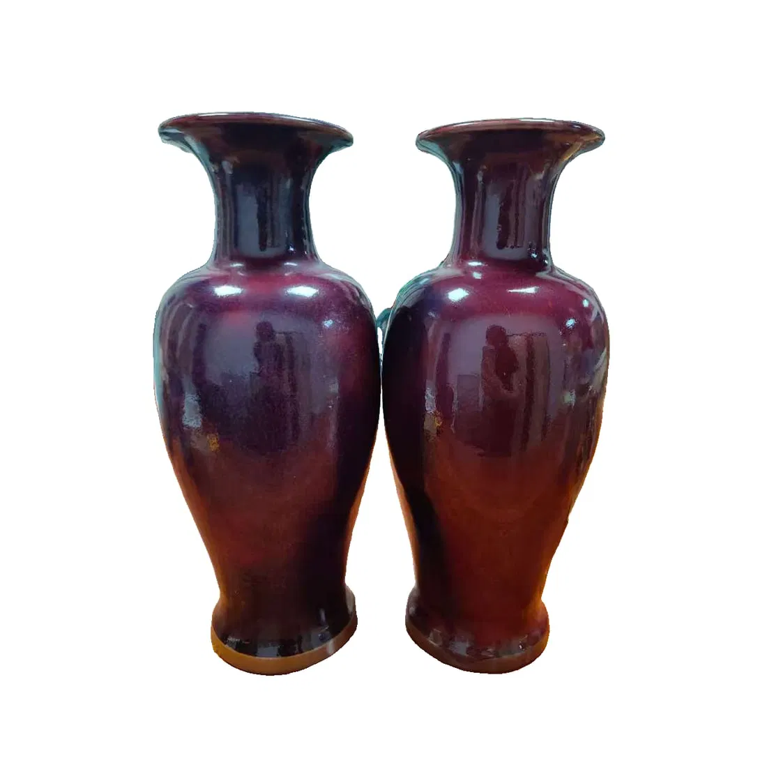 A pair of Jun porcelain vases