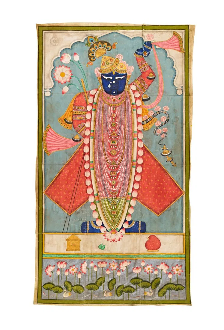 A PICCHVAI DEPICTING SRINATHJI KOTA OR NATHDWARA, RAJASTHAN, INDIA, 19TH CENTURY