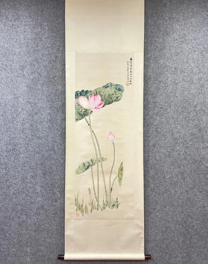 A picture of Wu Hufan's lotus flowers