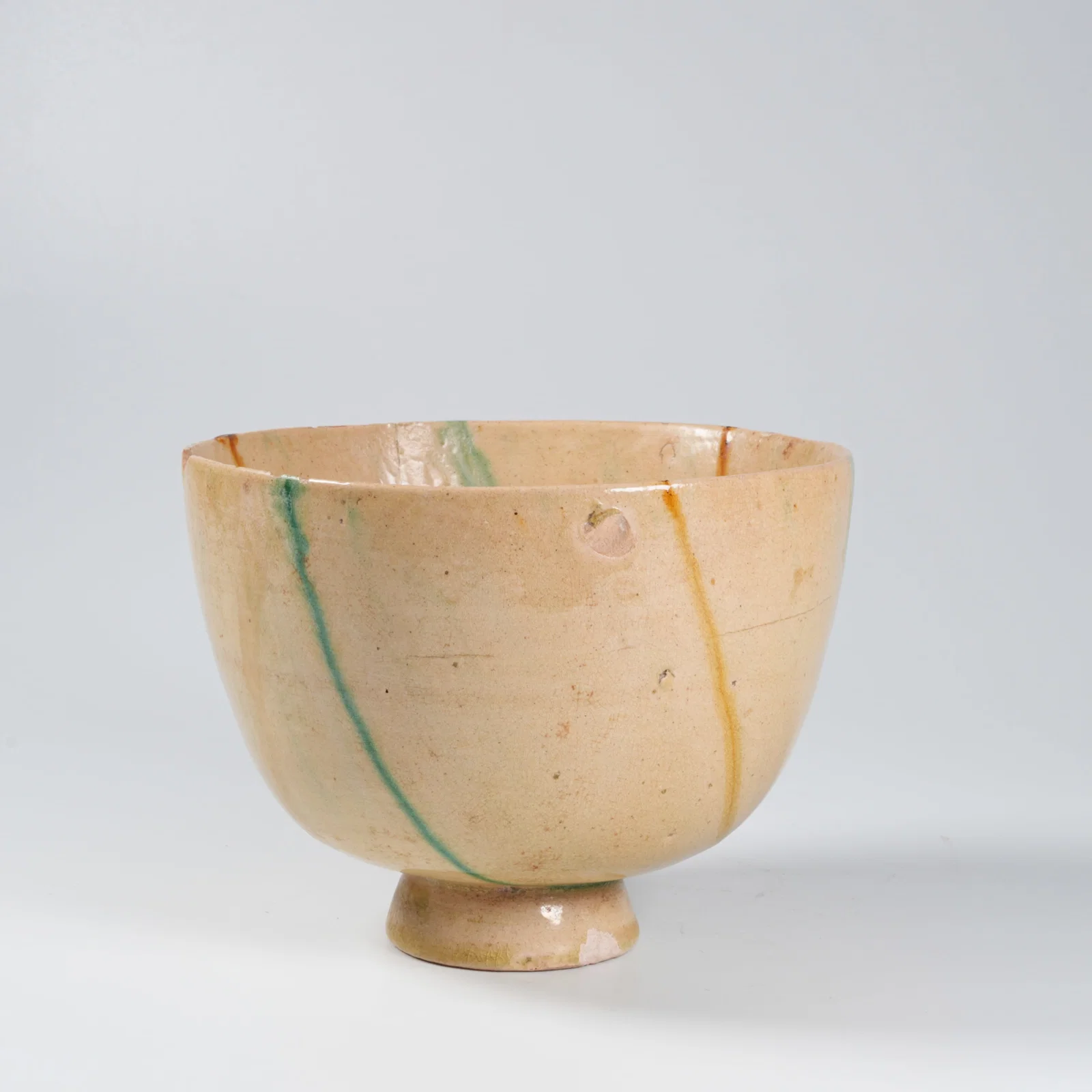 A PLAIN SANCAI-GLAZED BOWL