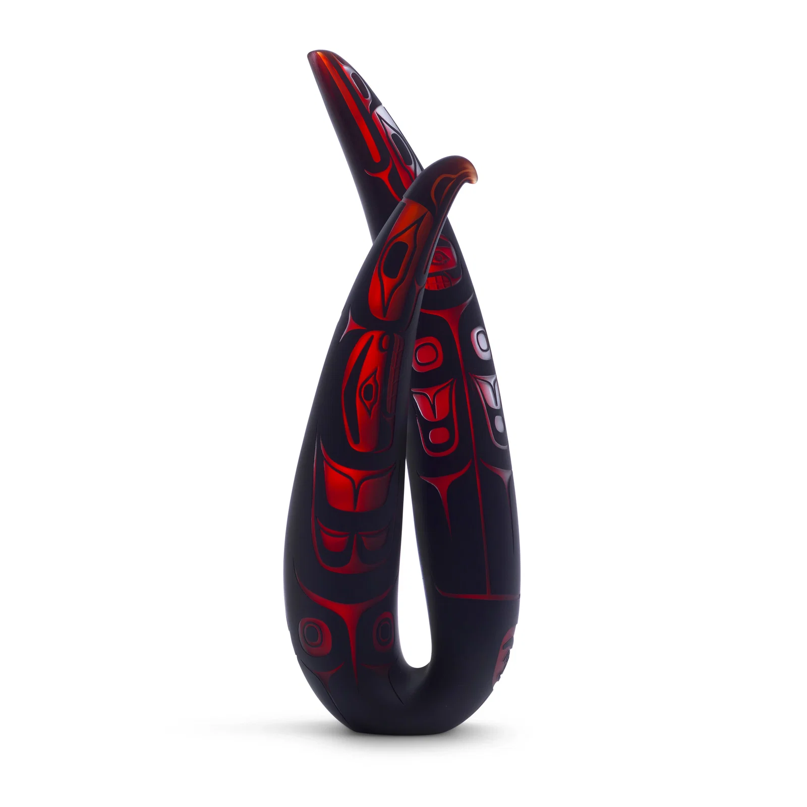 A Preston Singletary glass sculpture, 'Vision of Birds'