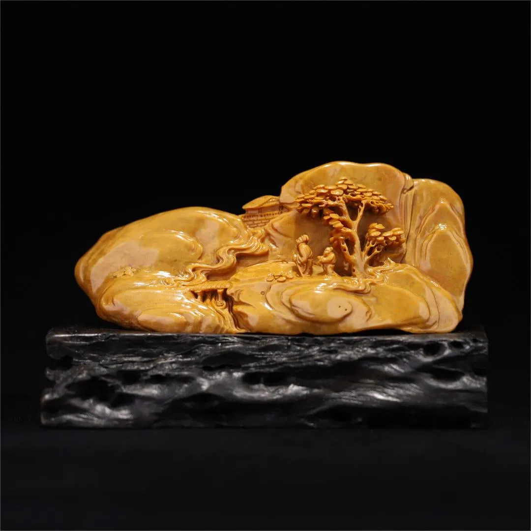 A Qing Dynasty Tian Huangshi landscape figure ornament