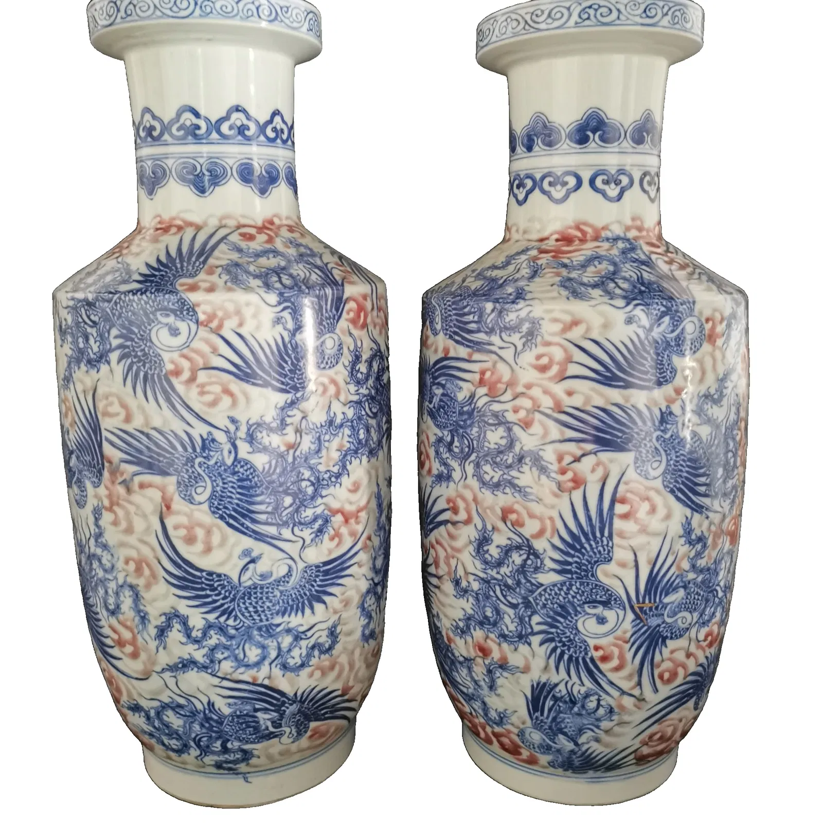 A Qing Dynasty Yongzheng mark blue and white underglaze red mallet bottle from the collection