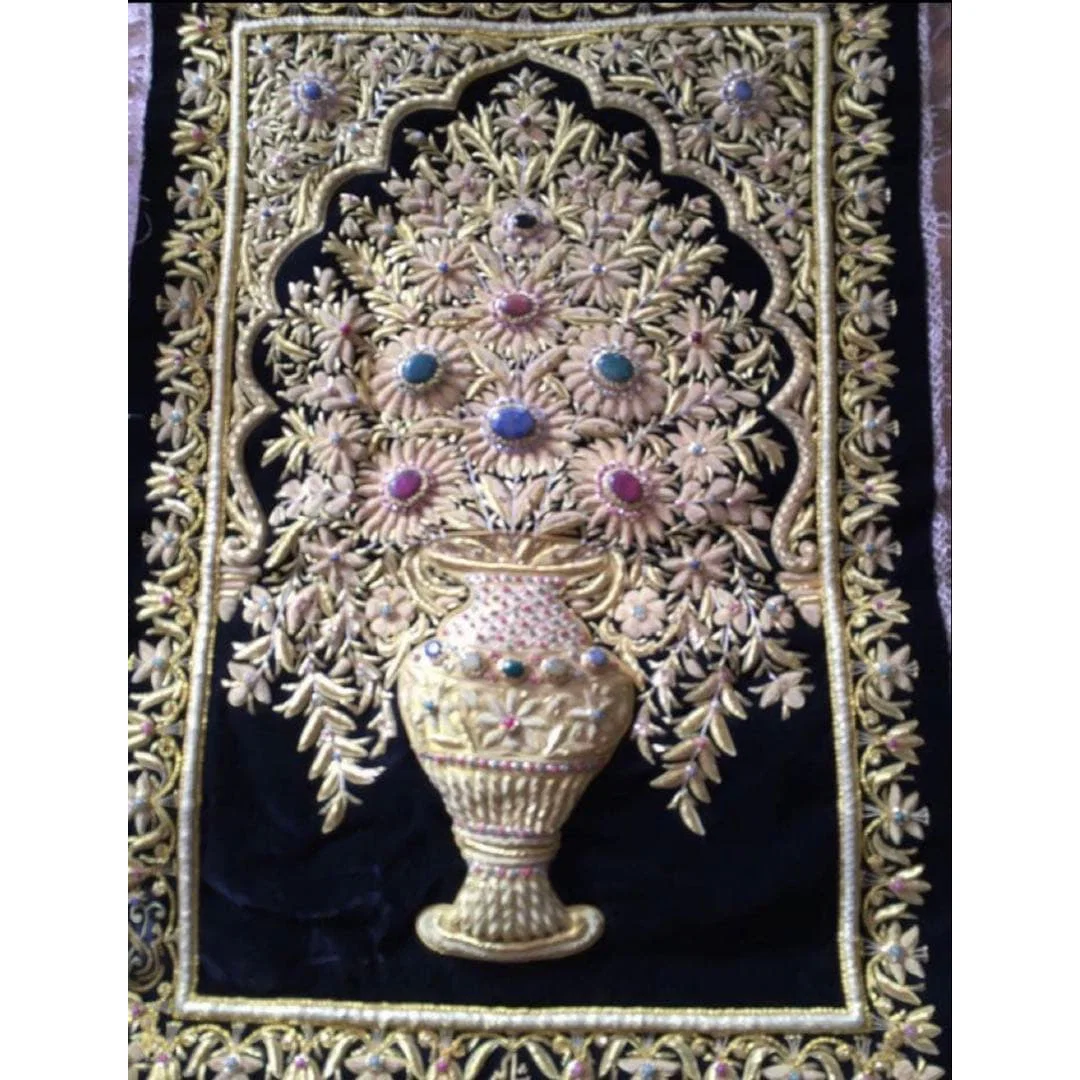 A Rare Exotic Luxurious Embroidered Tapestry