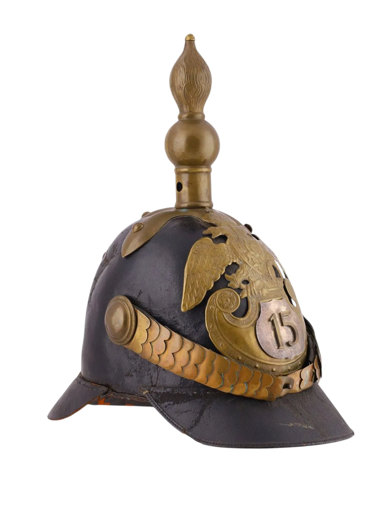 A RARE RUSSIAN M1844 15TH IMPERIAL INFANTRY REGIMENT TROOPER HELMET