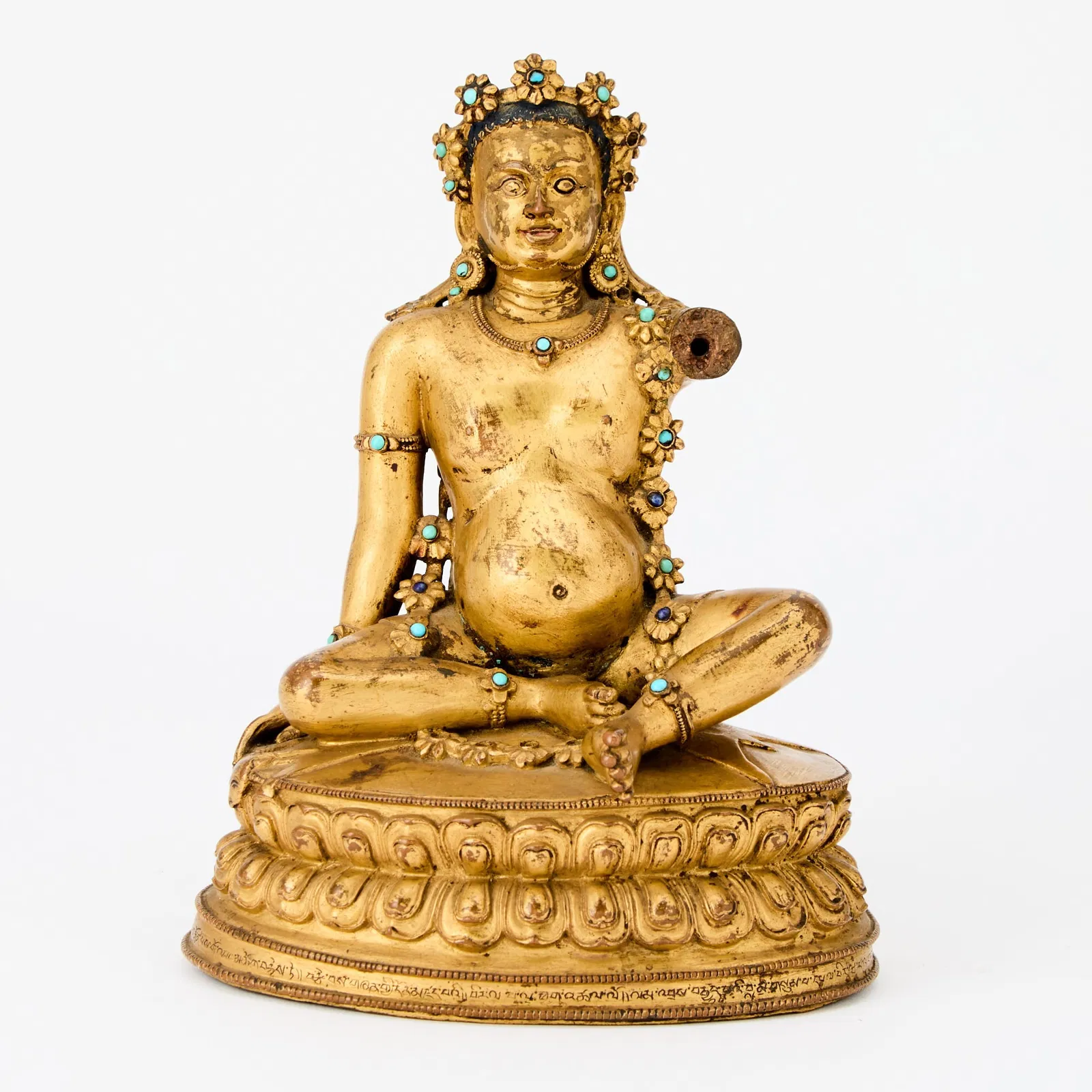 A Rare Tibetan Gilt Bronze Figure of Virupa 16th-17th Century