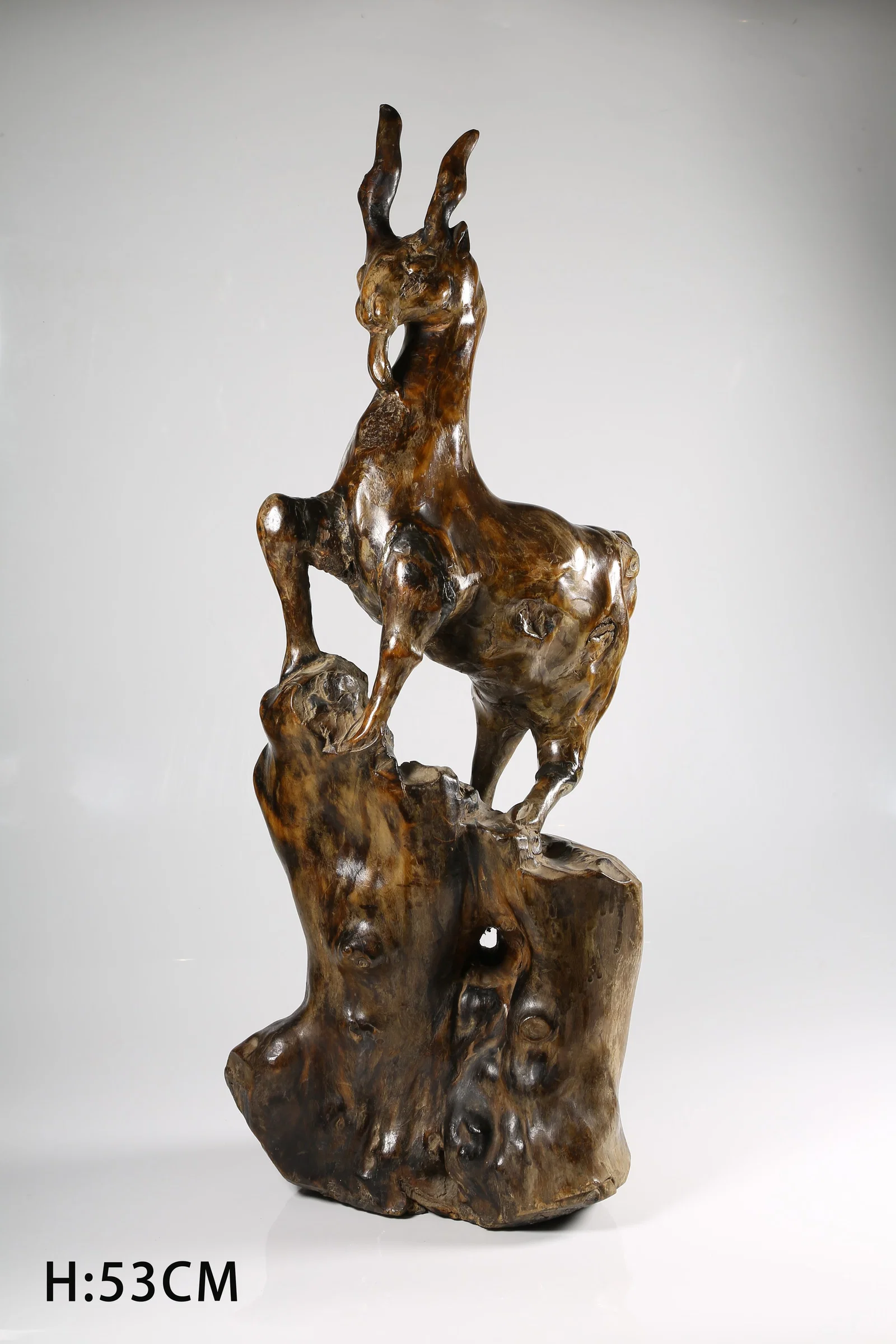 A REDWOOD DIVINE RAM ORNAMENT